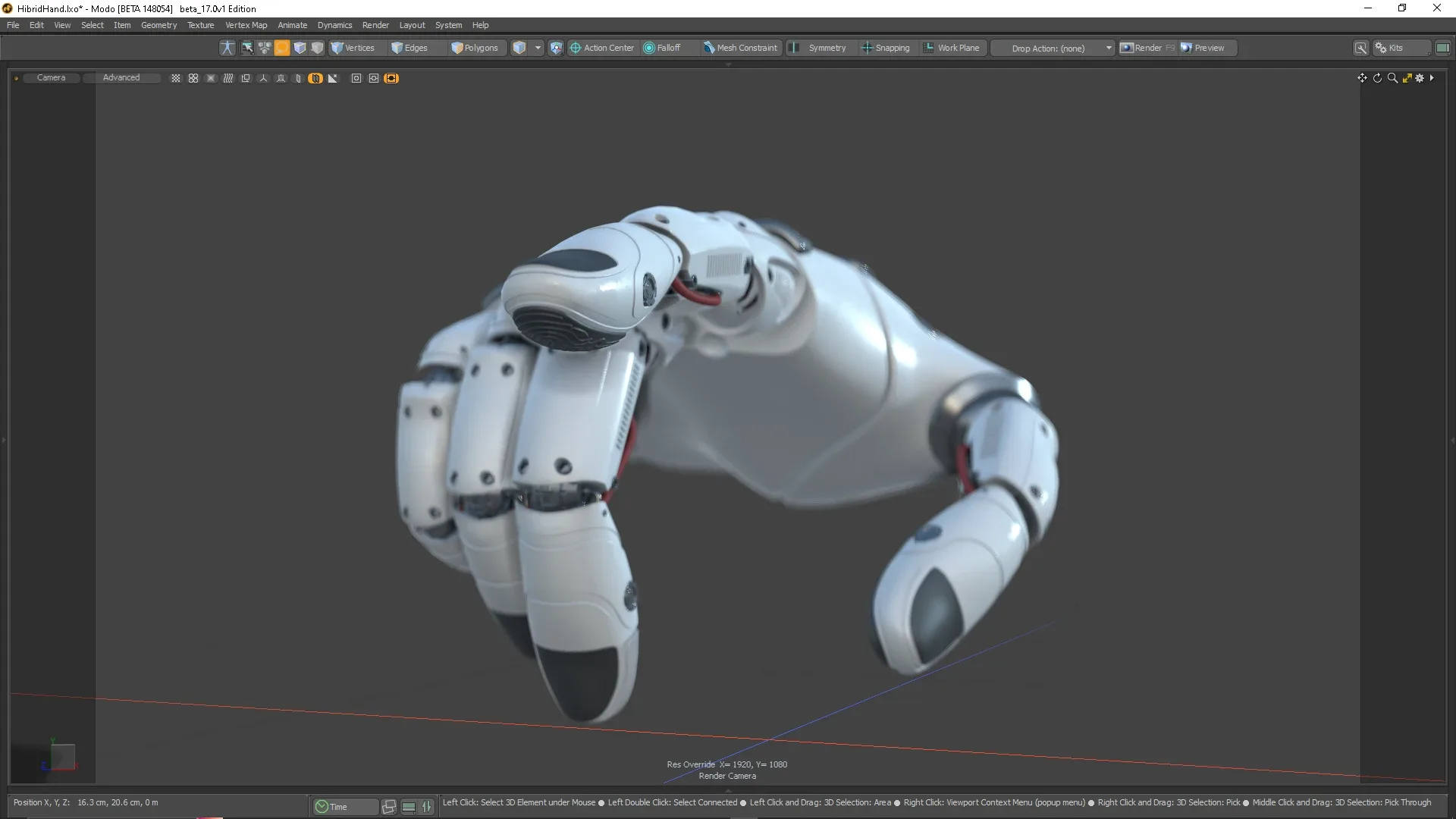 Modelling and texturing a CAD Hibrid Bionic Hand never seen  (course for Plasticity 3D & Modo) I guarantee you!!!