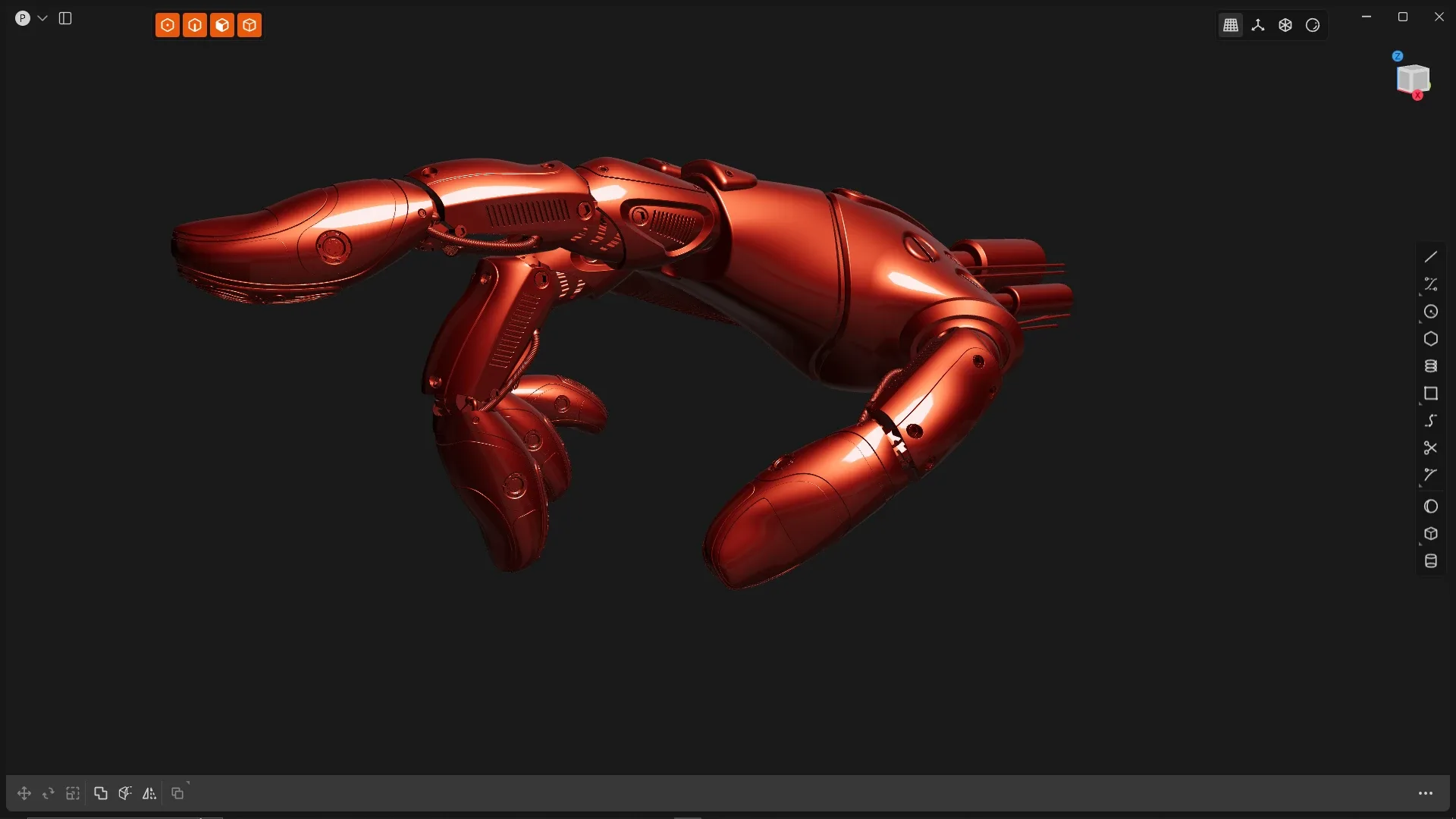 Modelling and texturing a CAD Hibrid Bionic Hand never seen  (course for Plasticity 3D & Modo) I guarantee you!!!
