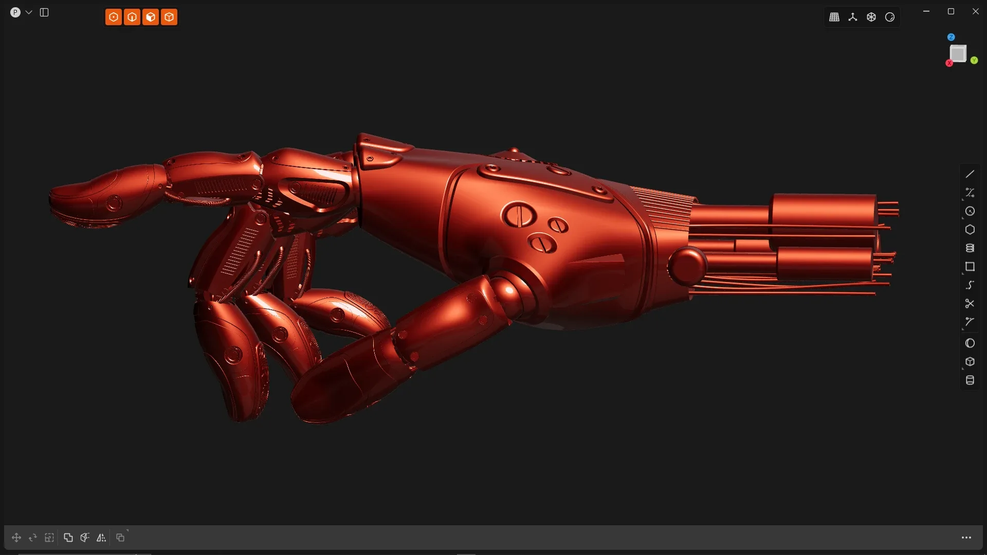 Modelling and texturing a CAD Hibrid Bionic Hand never seen  (course for Plasticity 3D & Modo) I guarantee you!!!