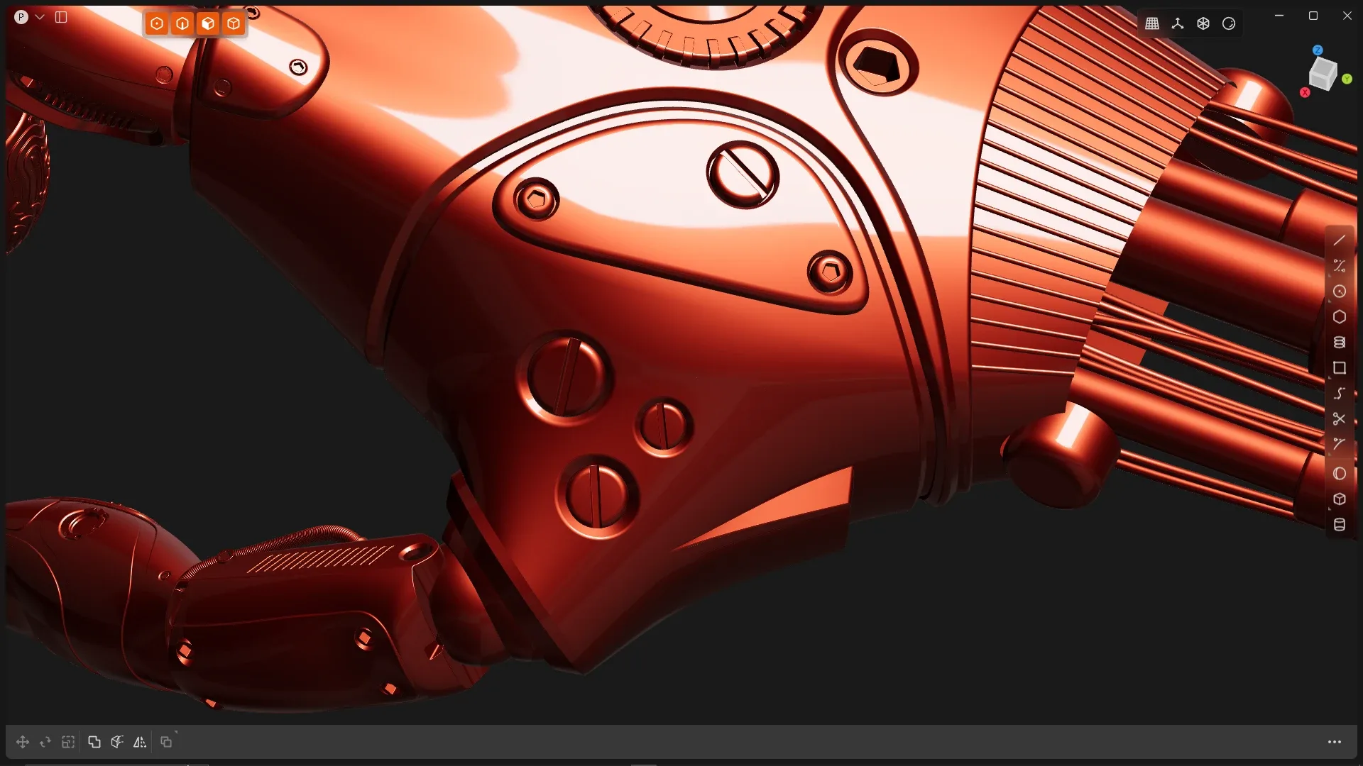 Modelling and texturing a CAD Hibrid Bionic Hand never seen  (course for Plasticity 3D & Modo) I guarantee you!!!