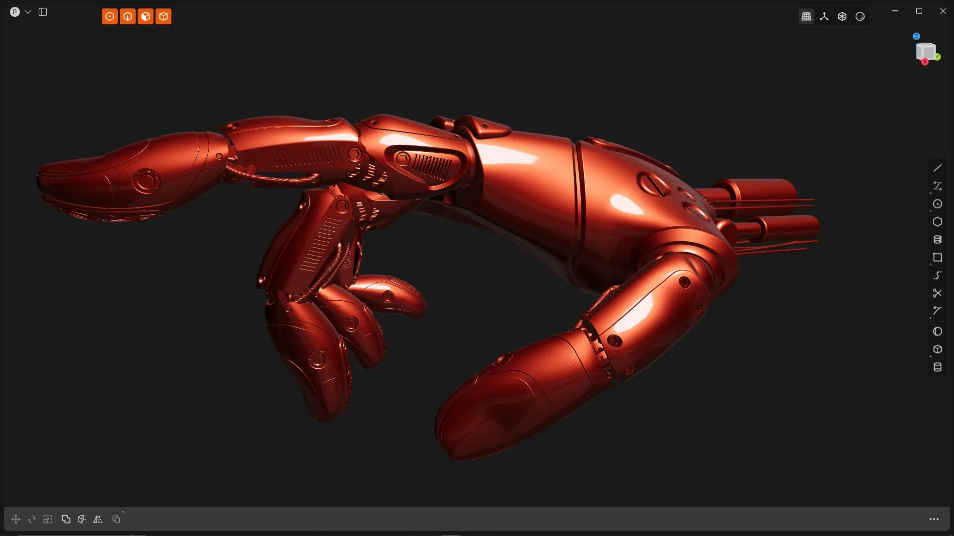 Modelling and texturing a CAD Hibrid Bionic Hand never seen  (course for Plasticity 3D & Modo) I guarantee you!!!