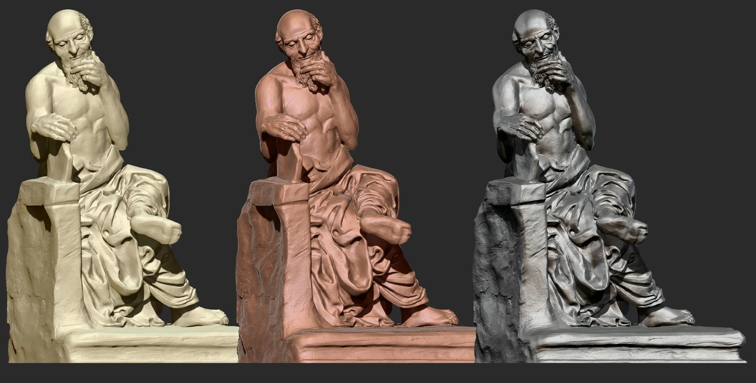 St.jerome Character Sculpture Tutorial Zbrush 2019 HighPoly