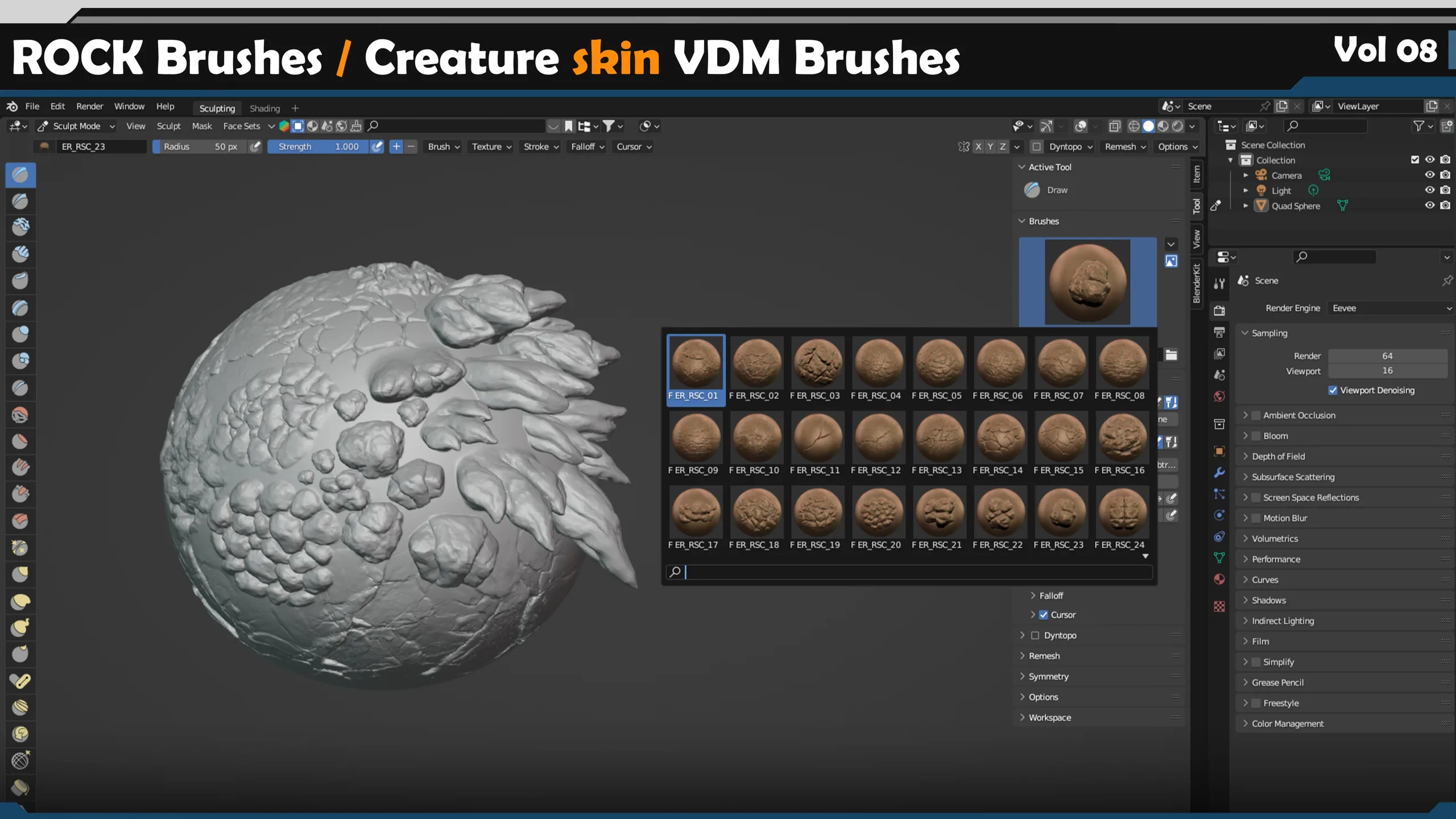 ROCK Brushes / Creature skin VDM Brushes  Vol 08