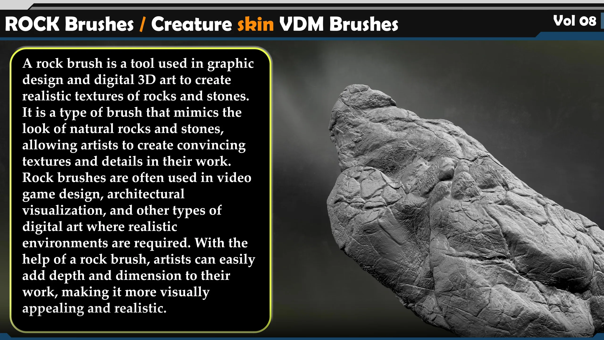 ROCK Brushes / Creature skin VDM Brushes  Vol 08