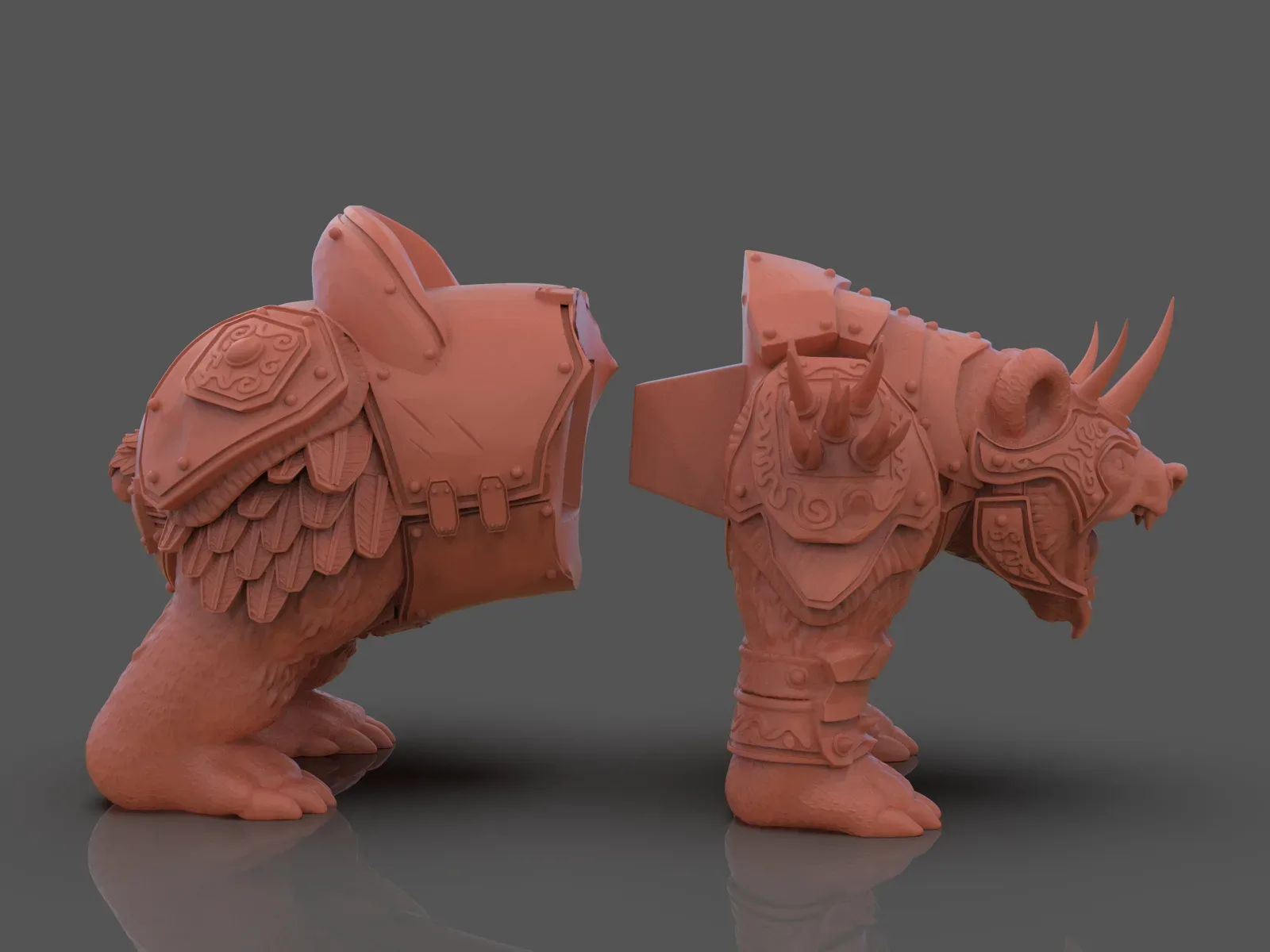 Armoured Bear 3D Print Figurine