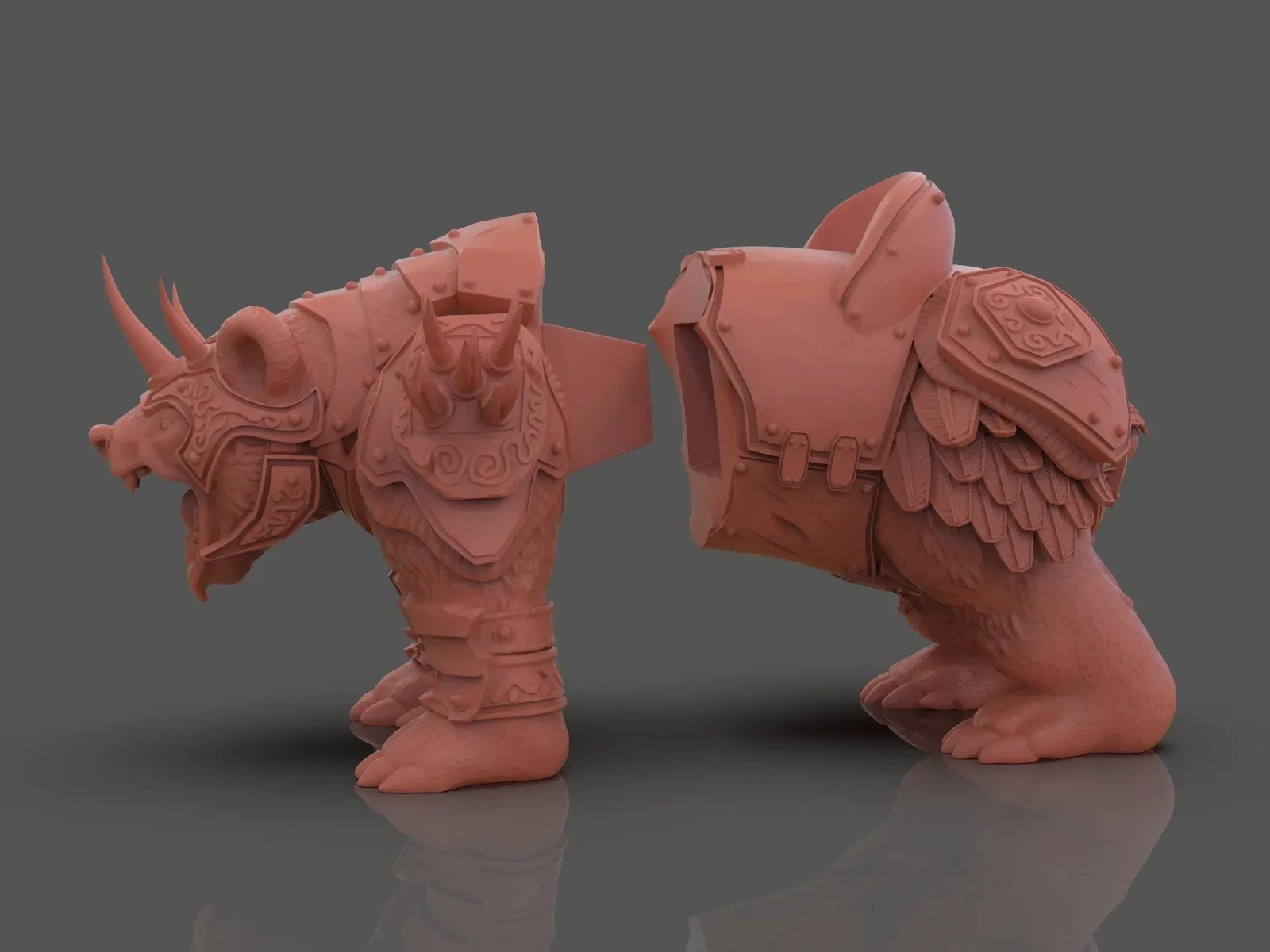 Armoured Bear 3D Print Figurine