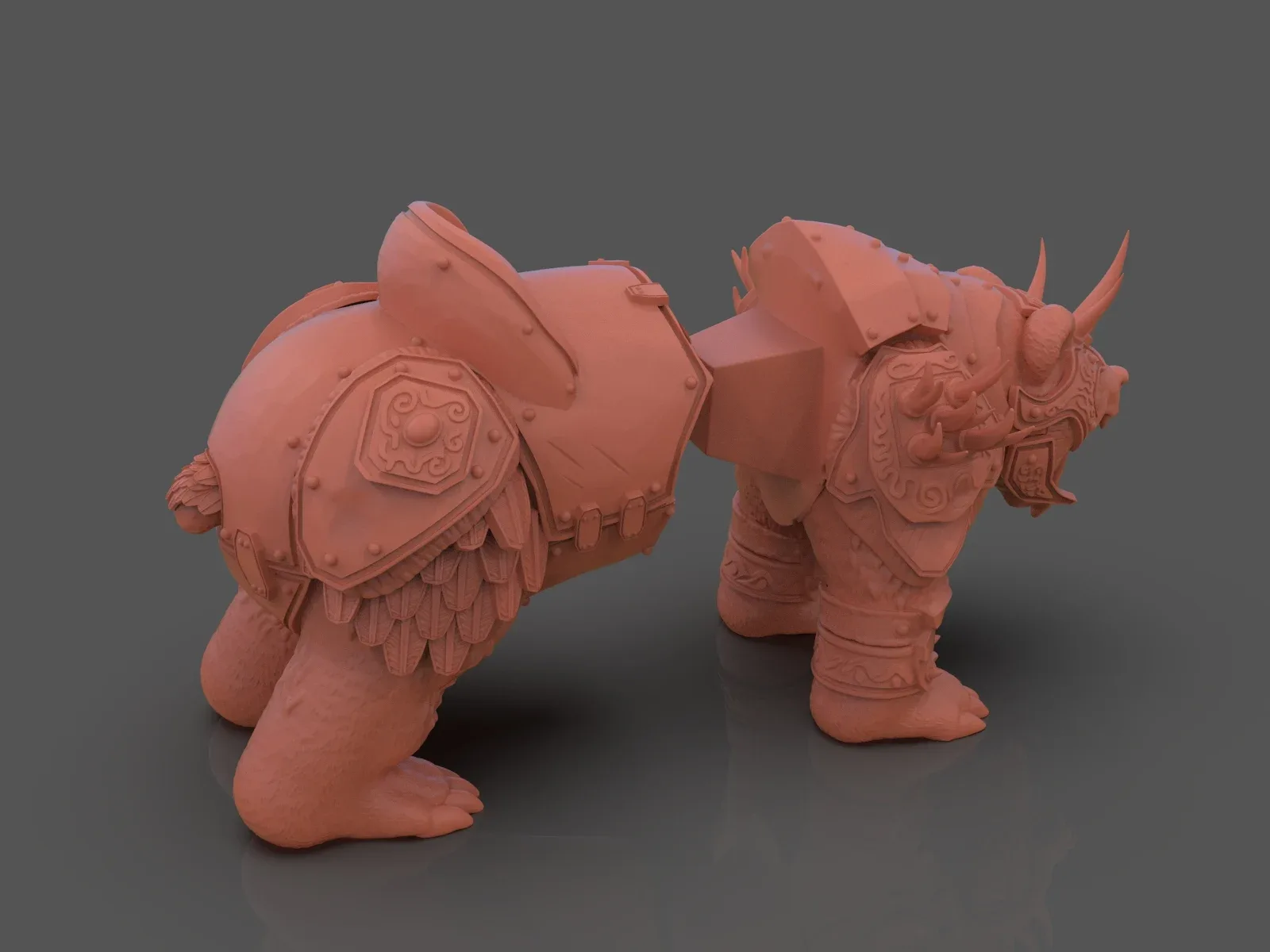 Armoured Bear 3D Print Figurine