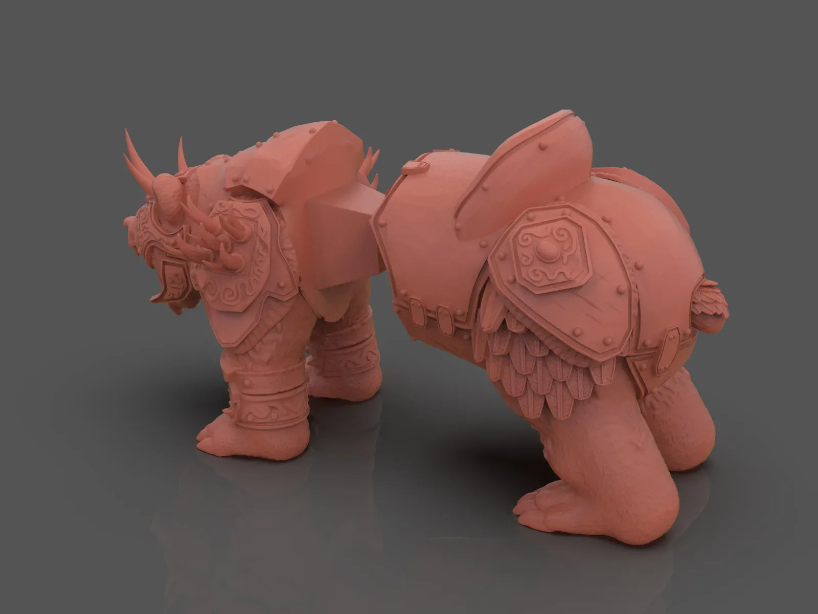 Armoured Bear 3D Print Figurine