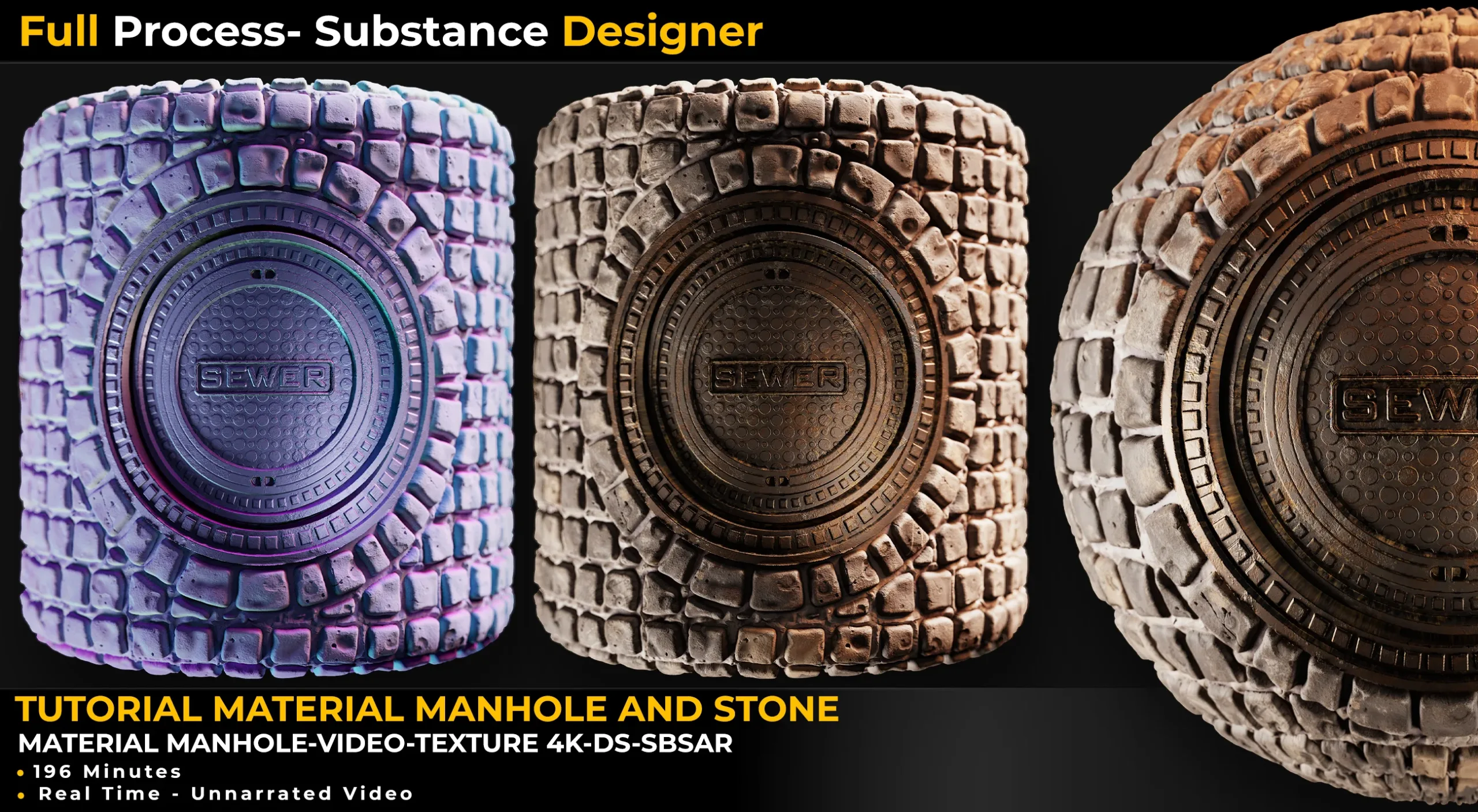 Tutorial Material Manhole And Stone-Substance Designer Vol.05