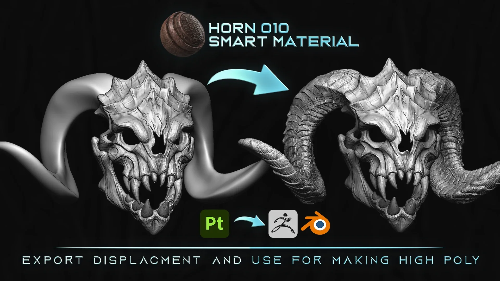 13 Horn Magical Smart Material For Substance 3D Painter