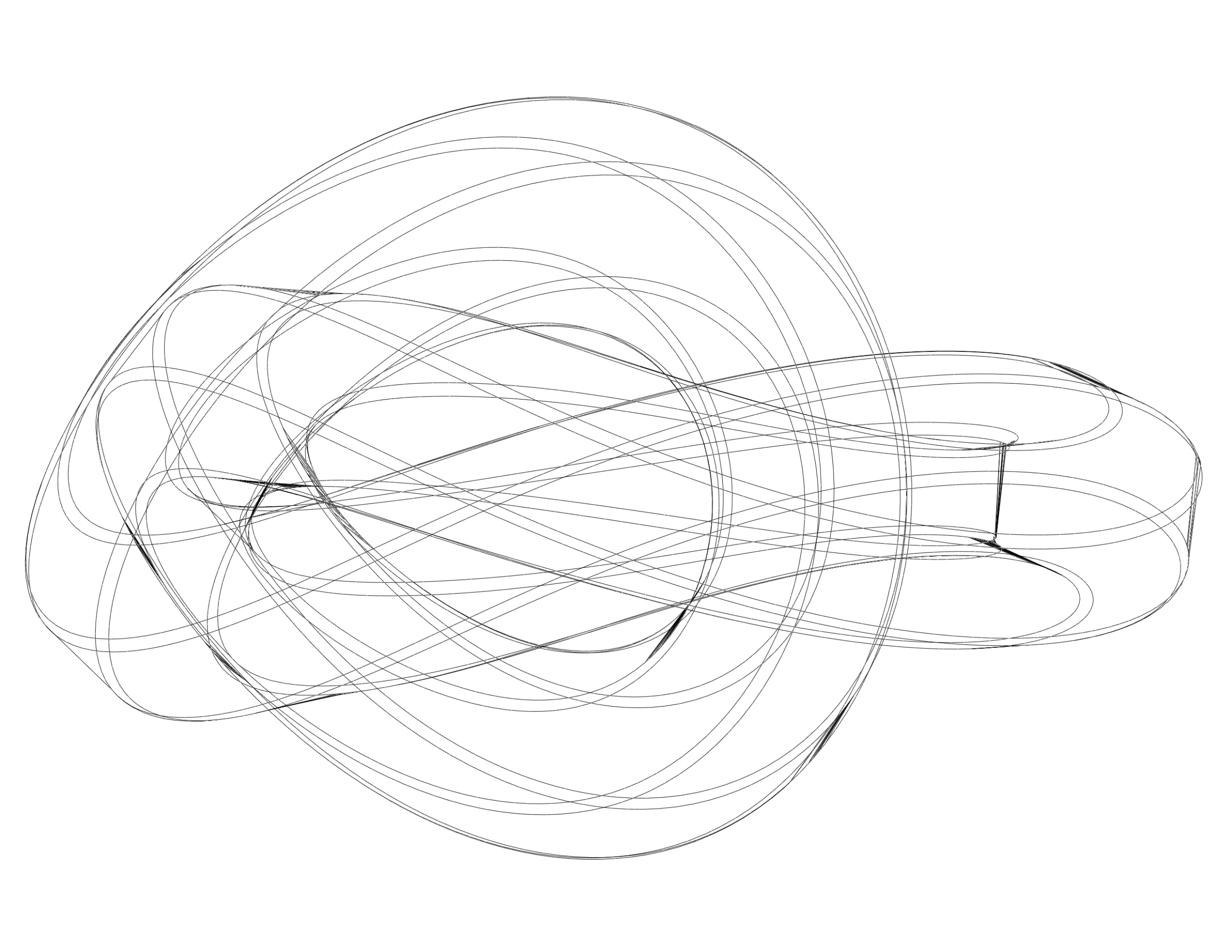 Wireframe Shape Hexagonal Trefoil Knot