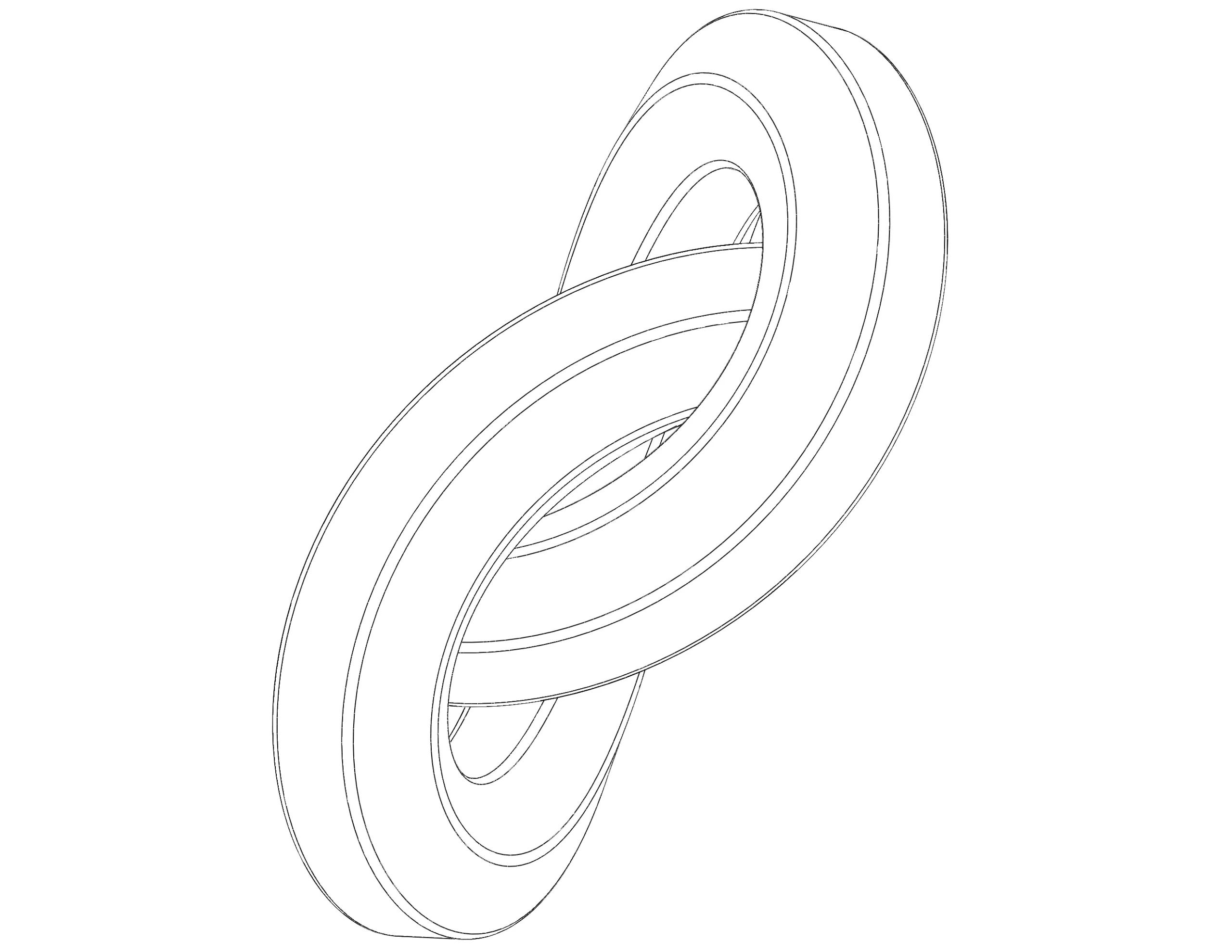 Wireframe Shape Hexagonal Trefoil Knot