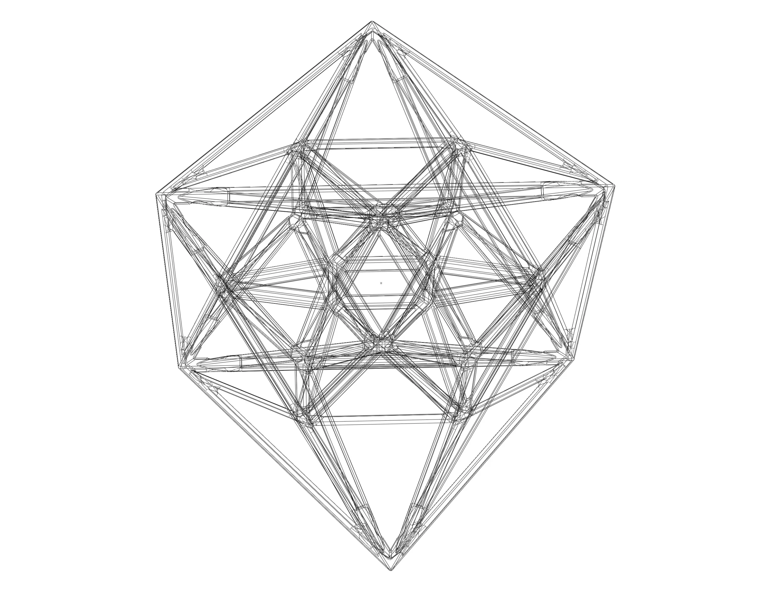 Wireframe Shape Geometric 24-Cell