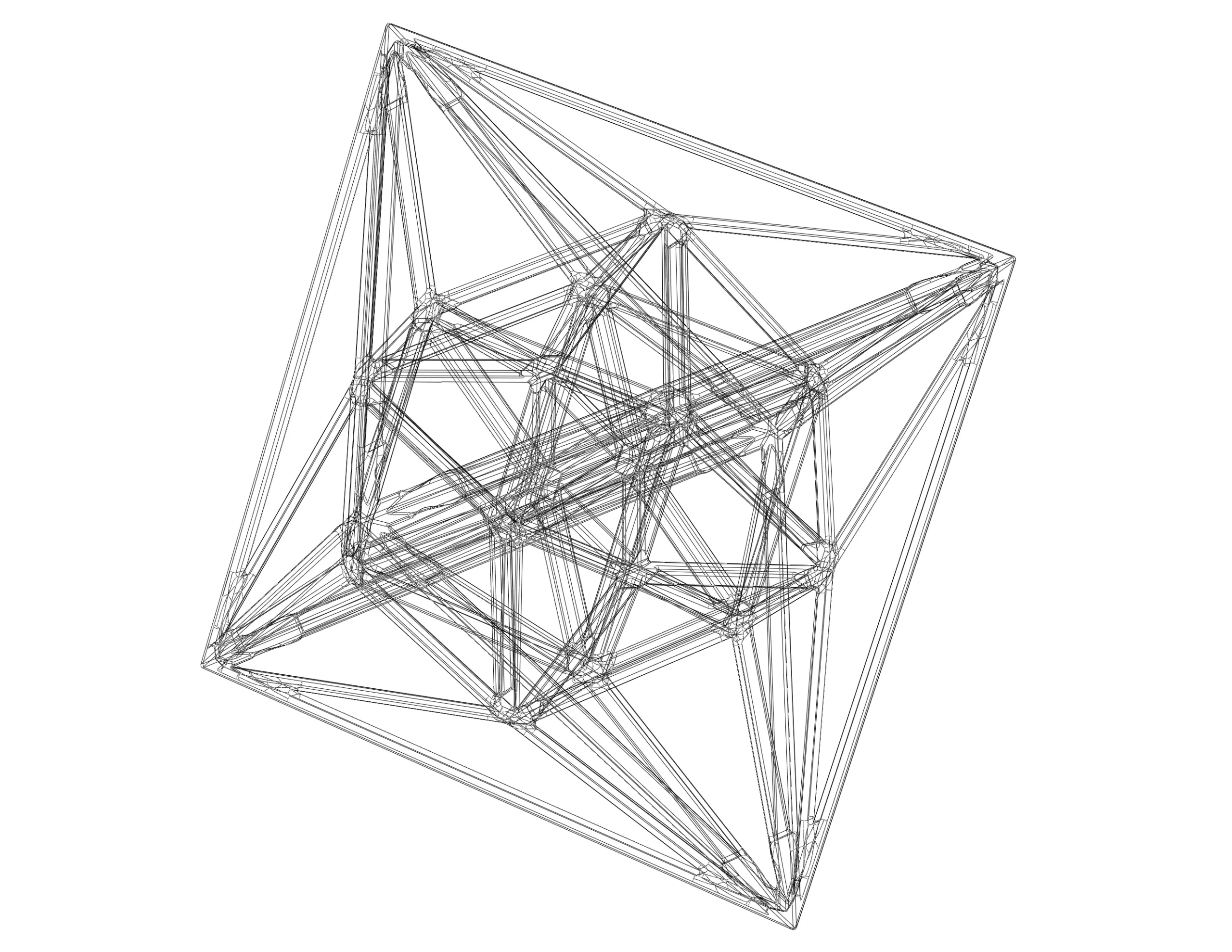 Wireframe Shape Geometric 24-Cell