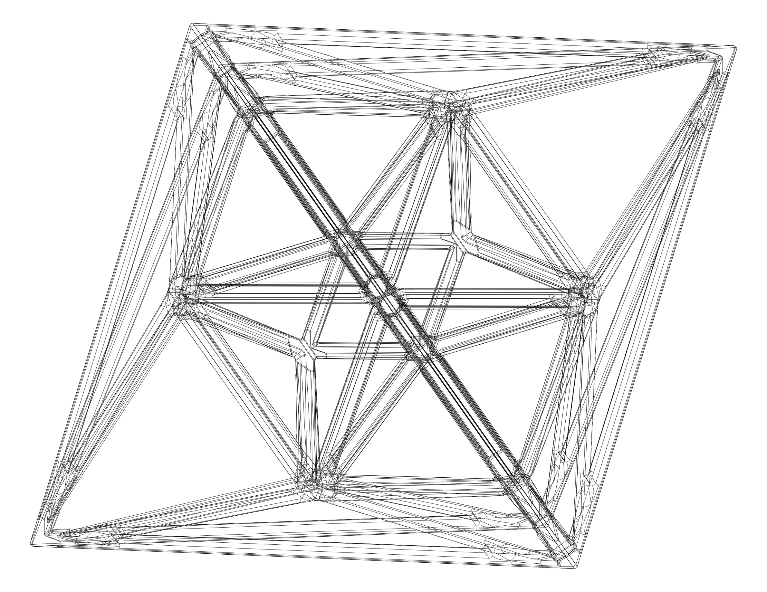 Wireframe Shape Geometric 24-Cell