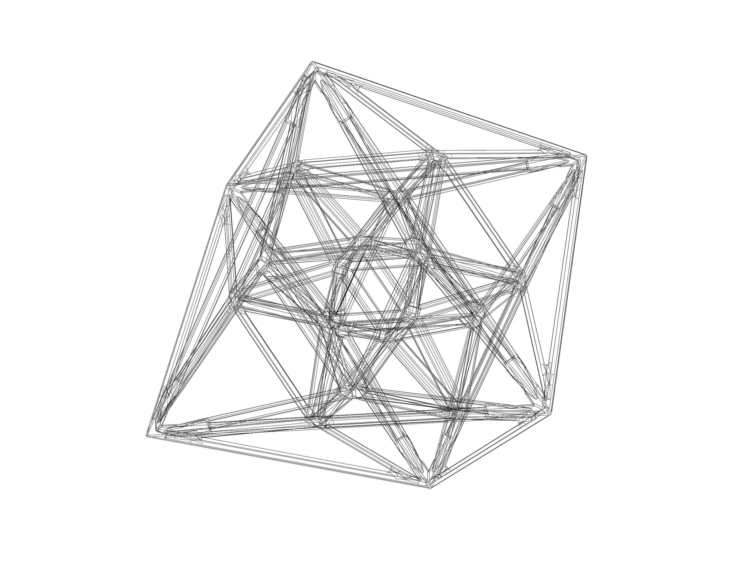 Wireframe Shape Geometric 24-Cell