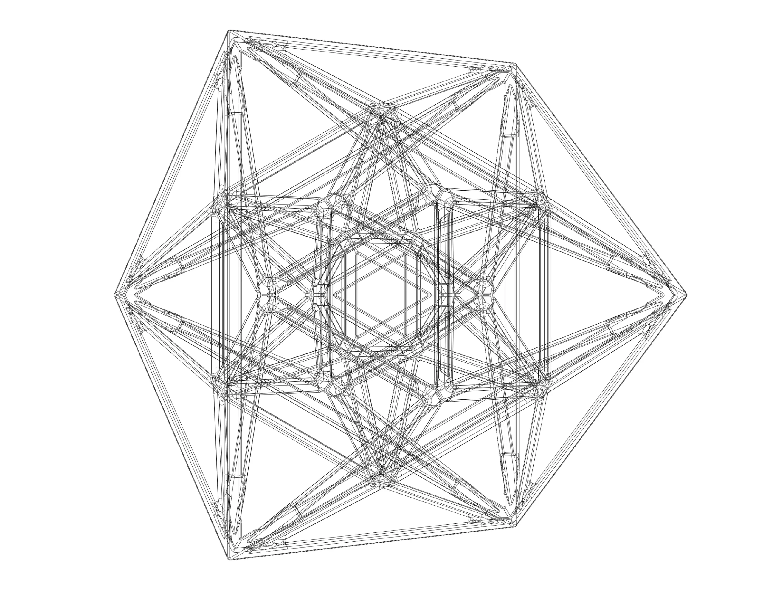 Wireframe Shape Geometric 24-Cell