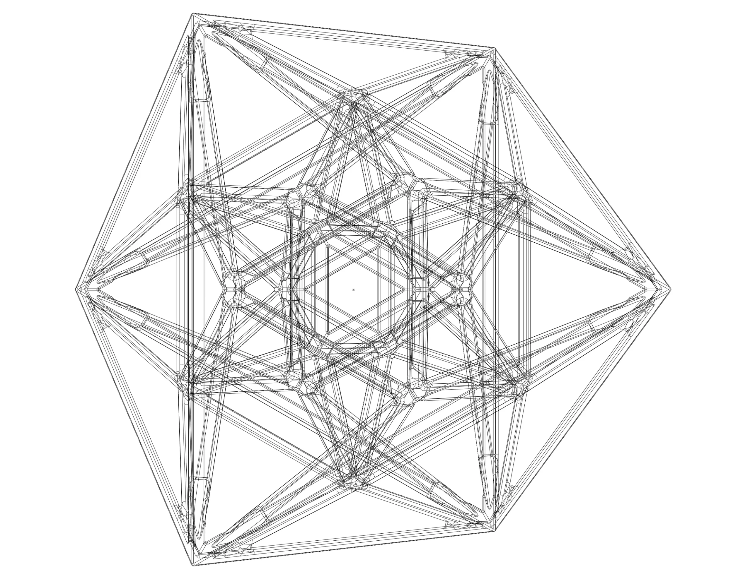 Wireframe Shape Geometric 24-Cell