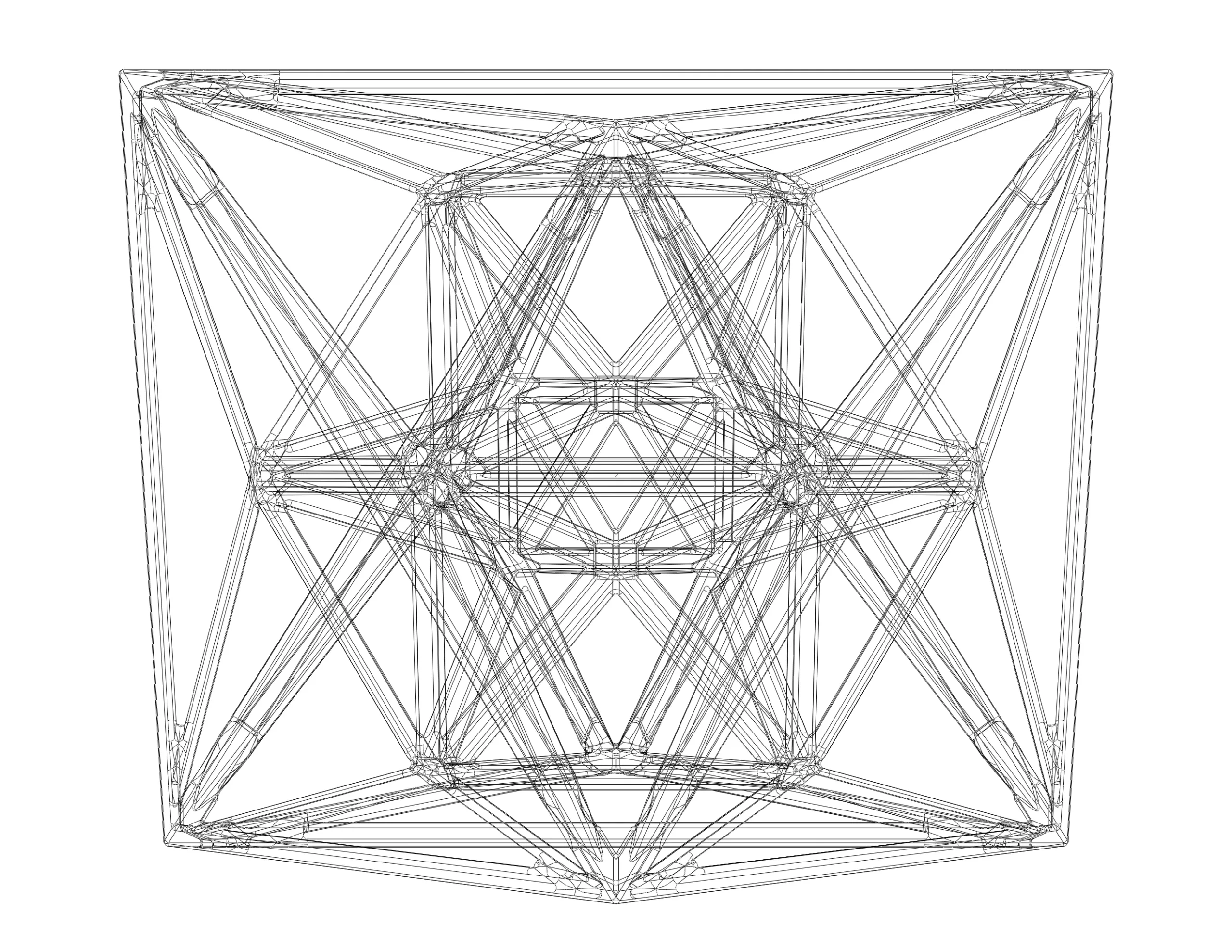 Wireframe Shape Geometric 24-Cell