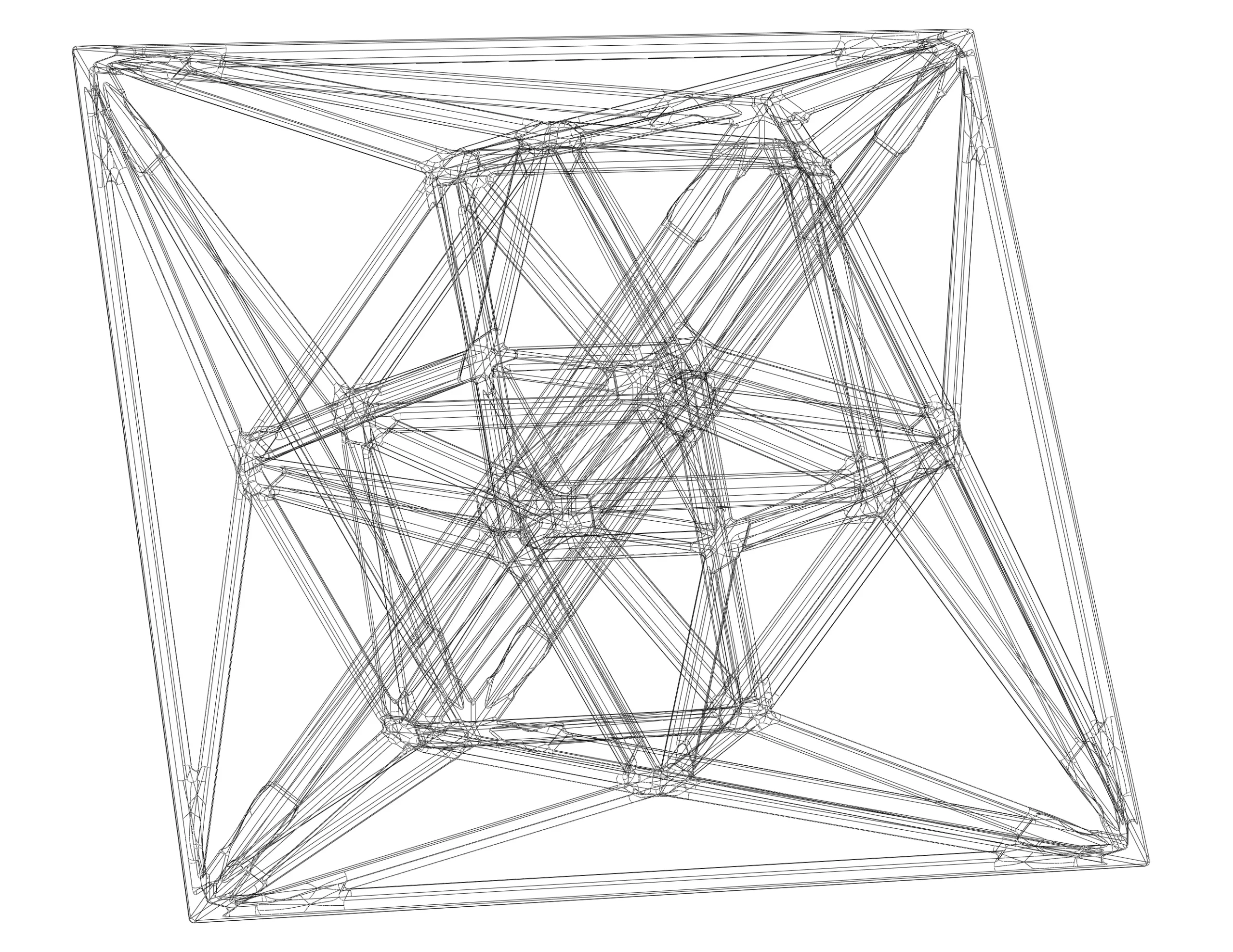 Wireframe Shape Geometric 24-Cell