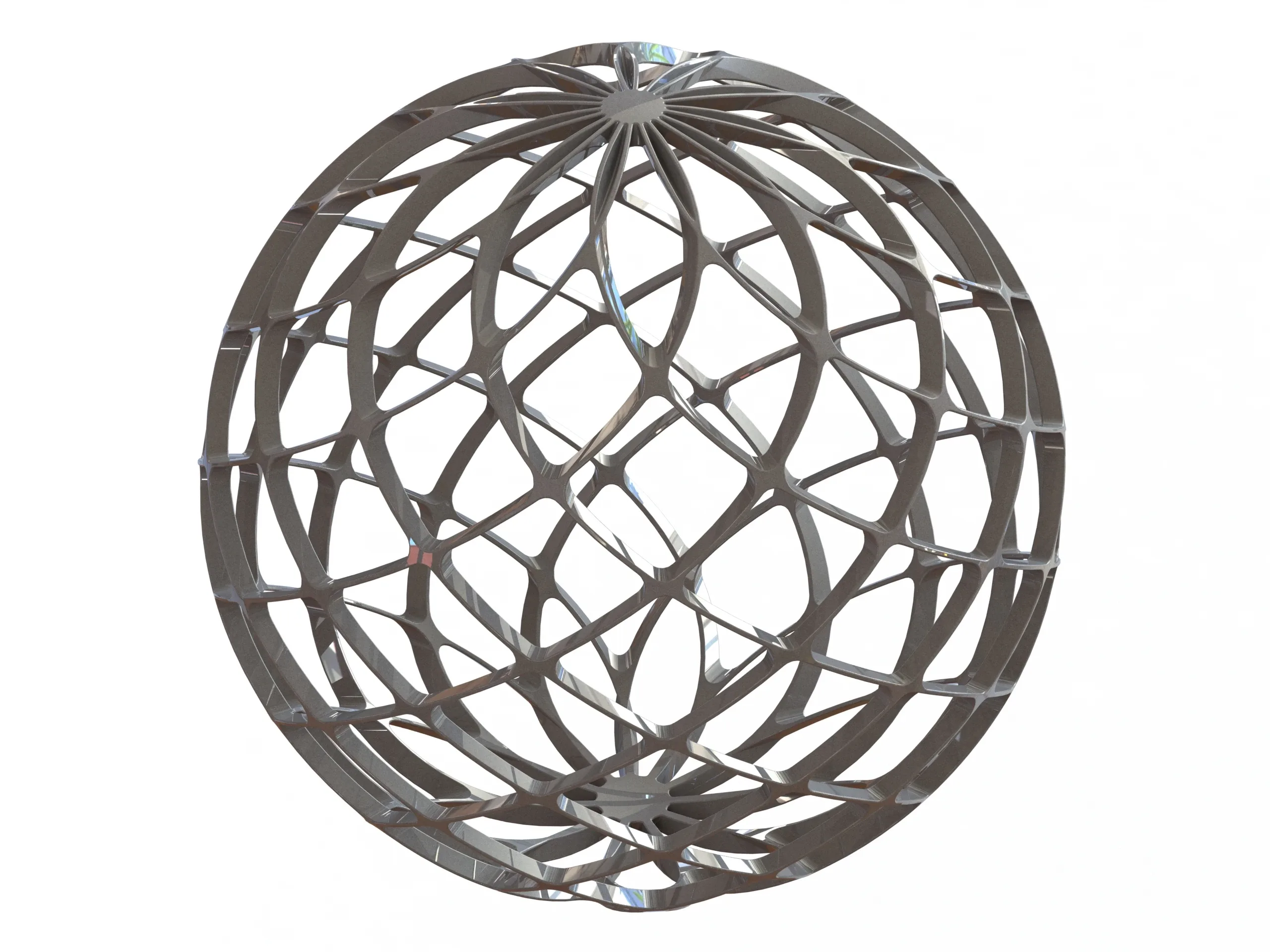 Wireframe Shape Geo Complex Twisted Sphere