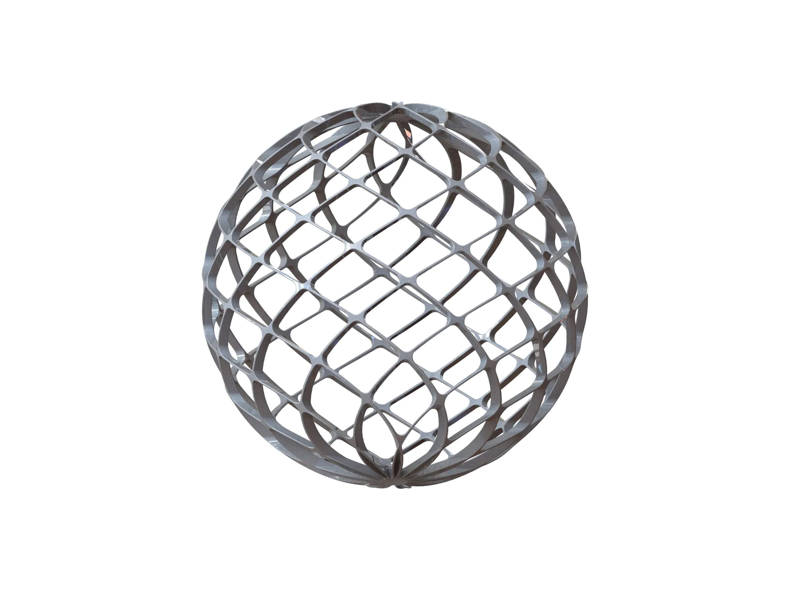 Wireframe Shape Geo Complex Twisted Sphere