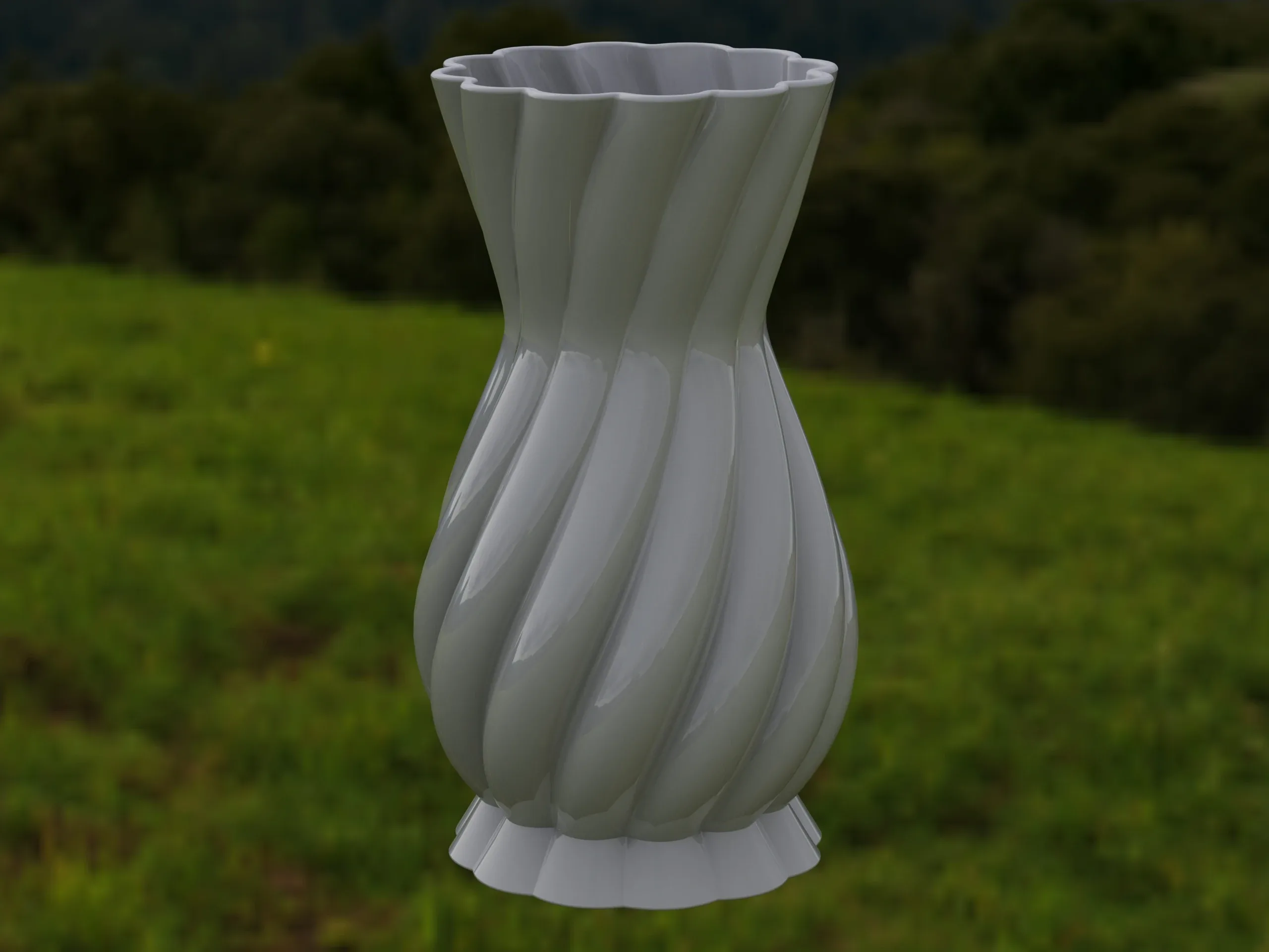 White Plastic Decorative Vase