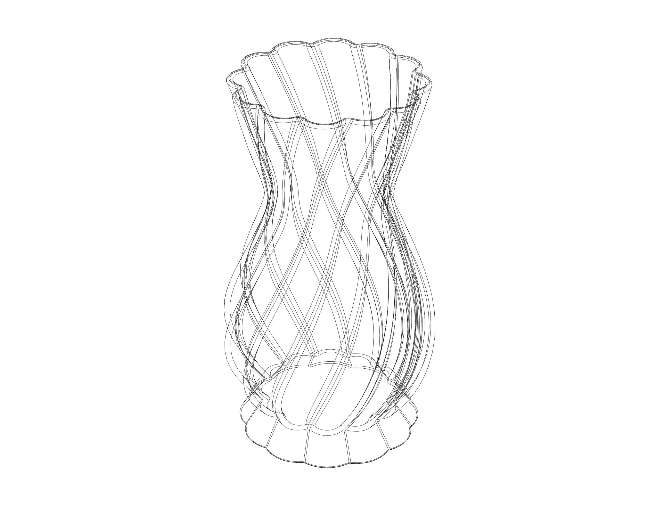 White Plastic Decorative Vase