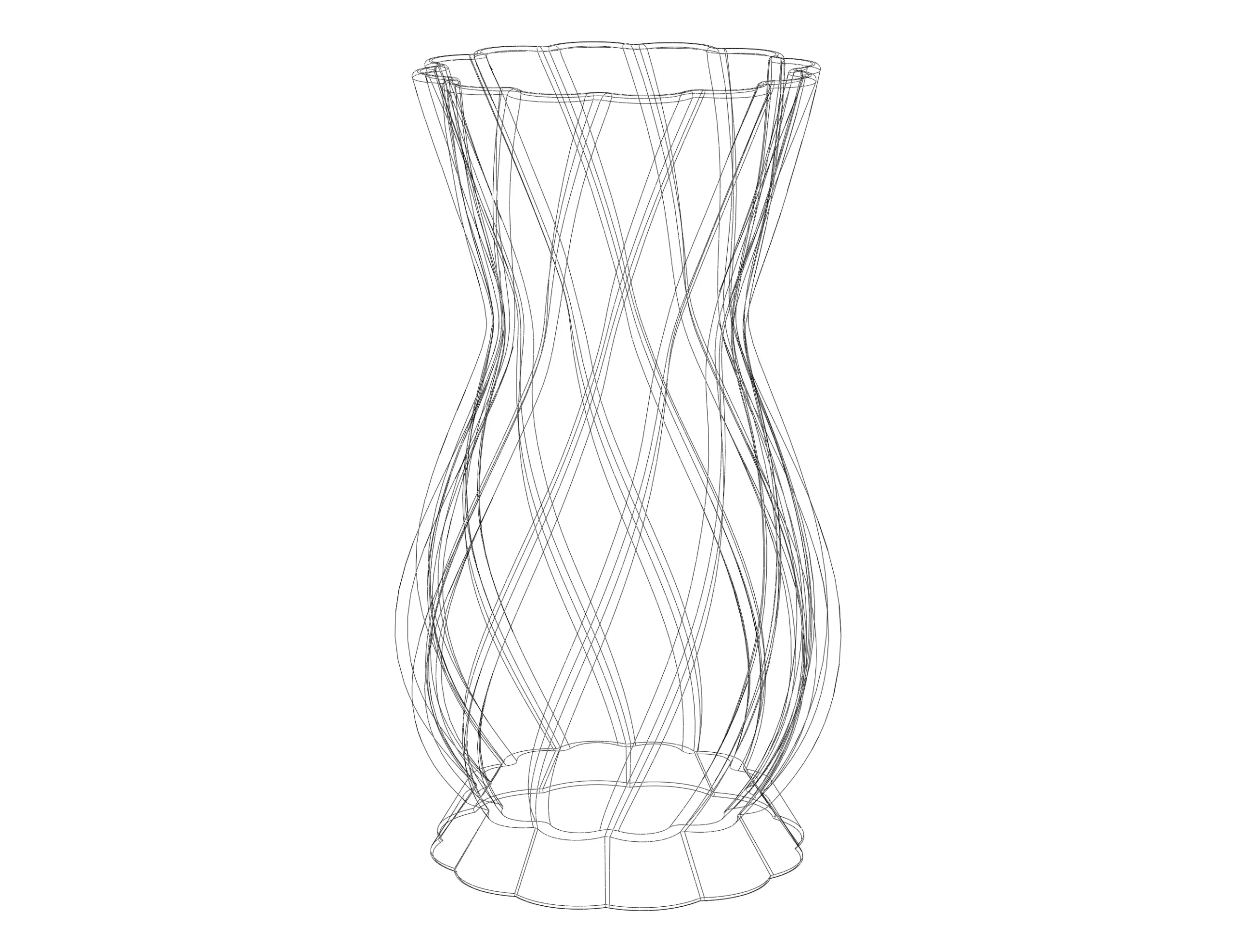 White Plastic Decorative Vase