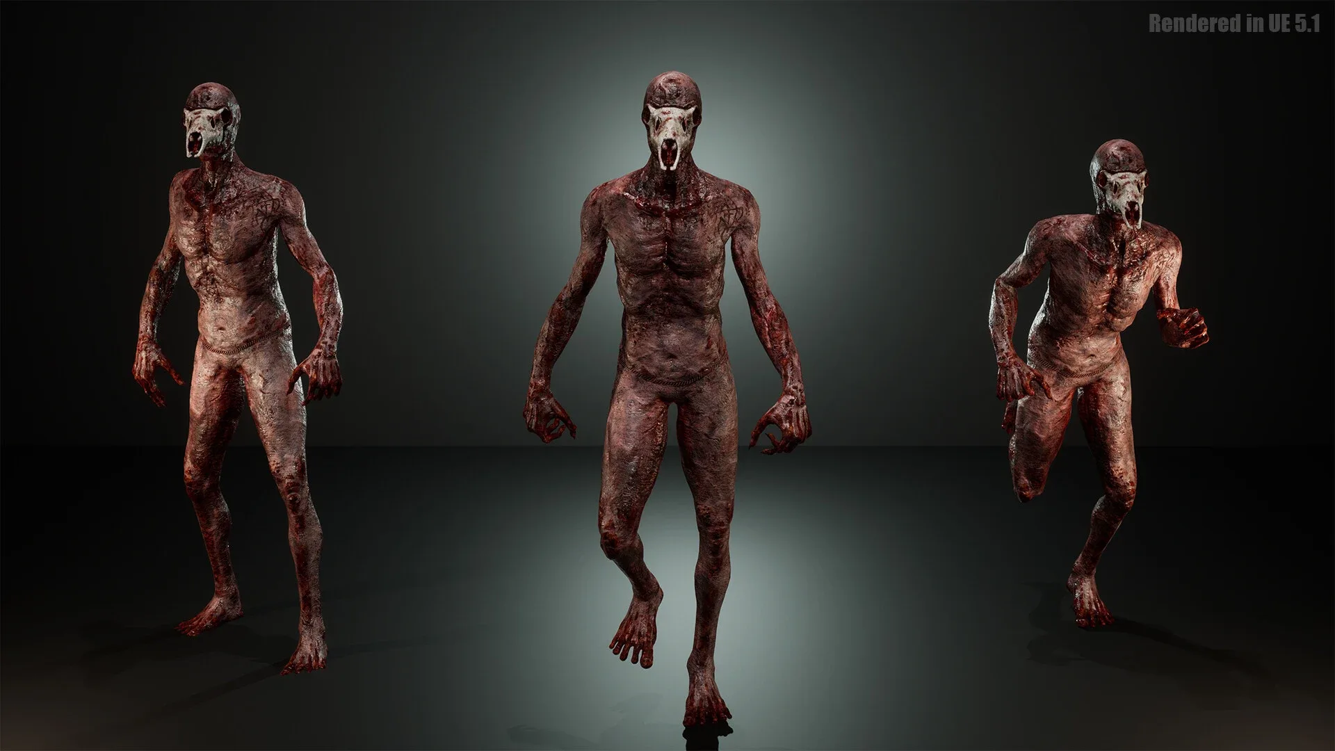 Bloody Creature | Epic Skeleton | Low Poly | Game Ready