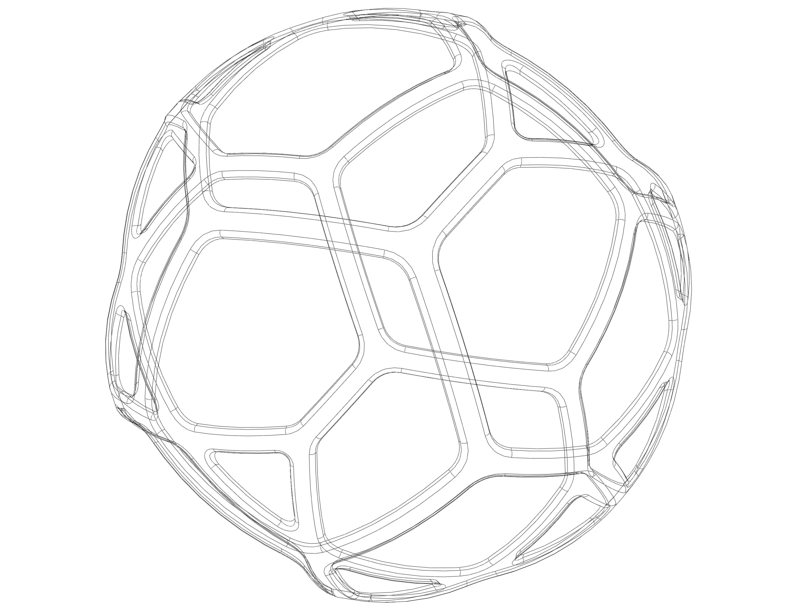 Wireframe Shape Geometric Simple Ball