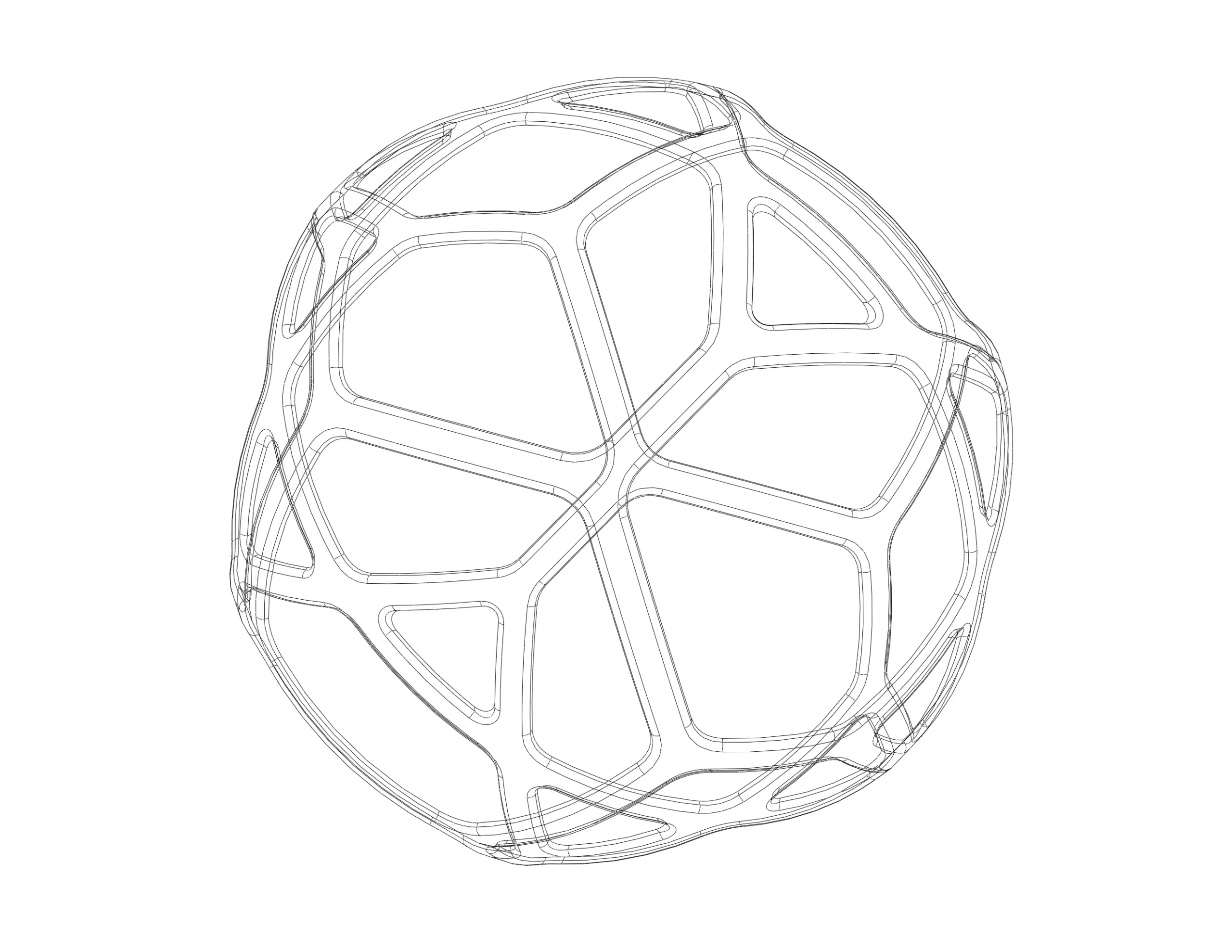 Wireframe Shape Geometric Simple Ball