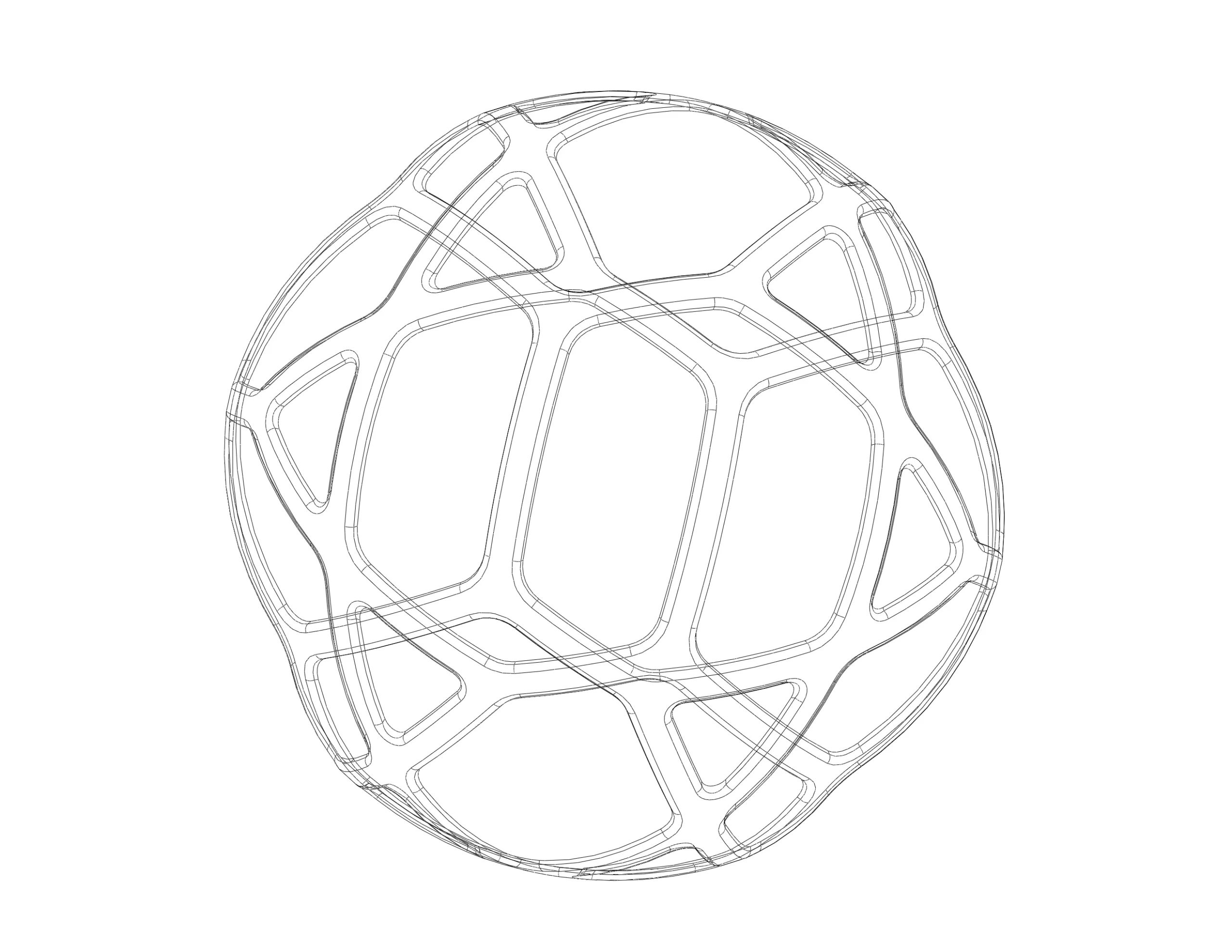 Wireframe Shape Geometric Simple Ball