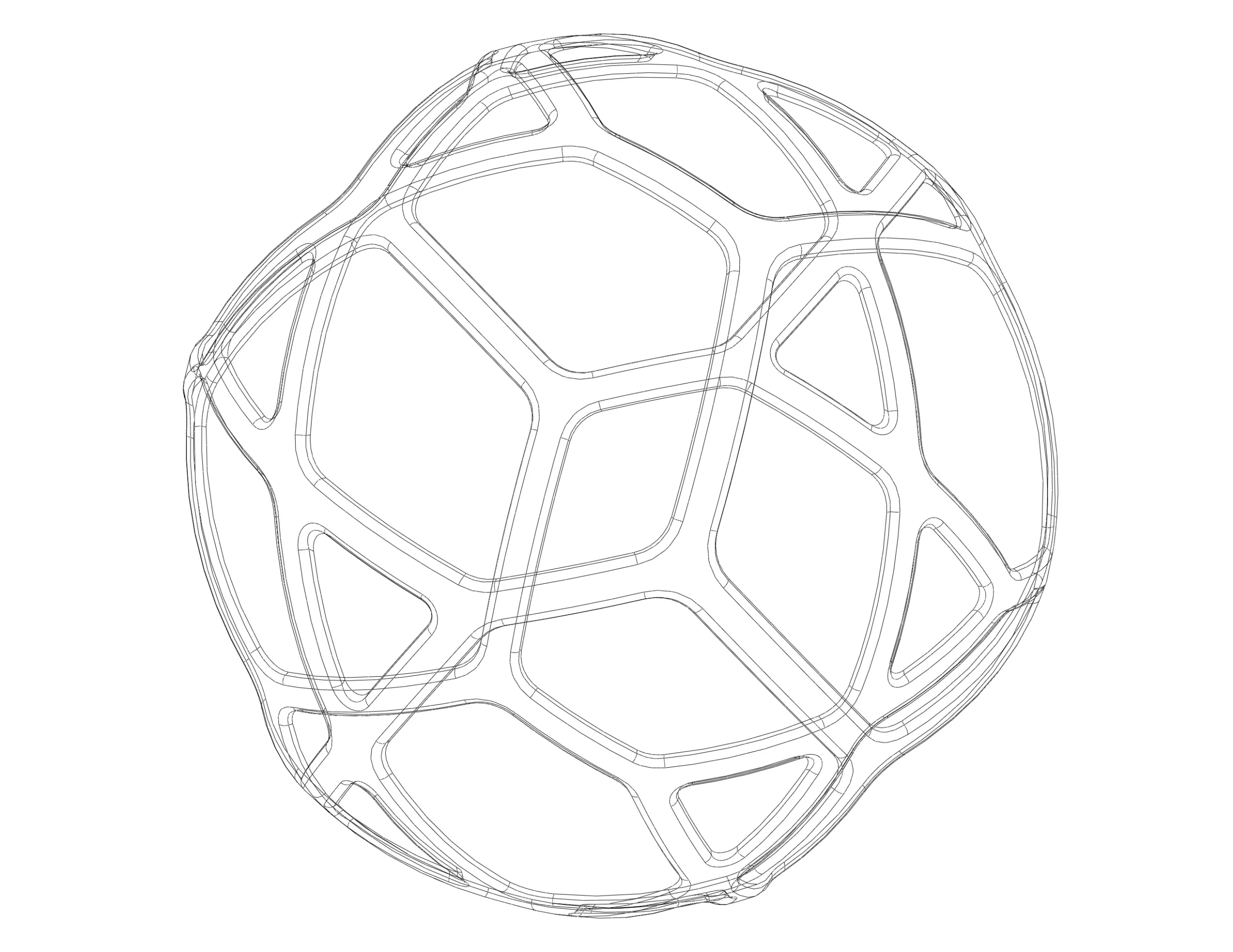 Wireframe Shape Geometric Simple Ball