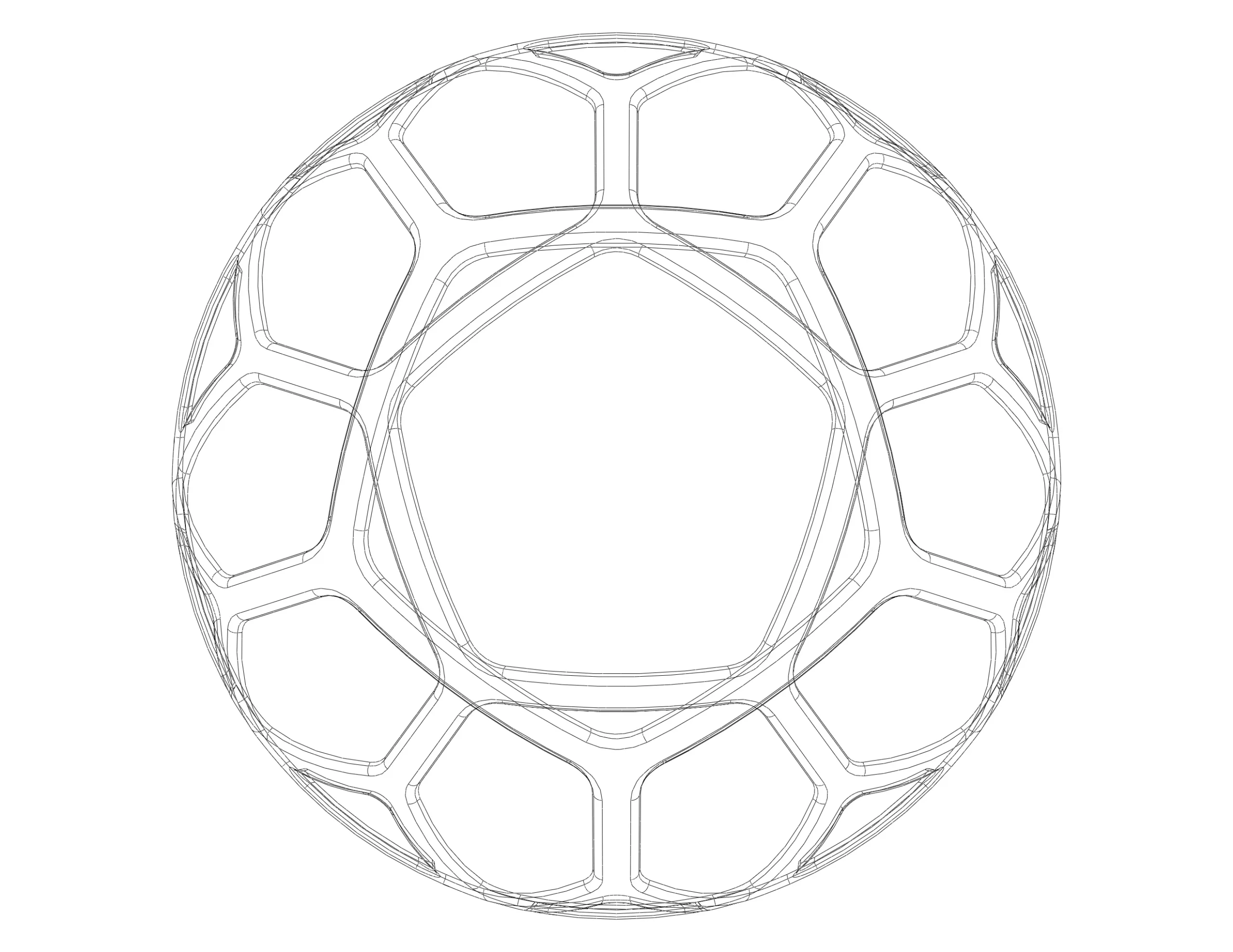 Wireframe Shape Geometric Simple Ball