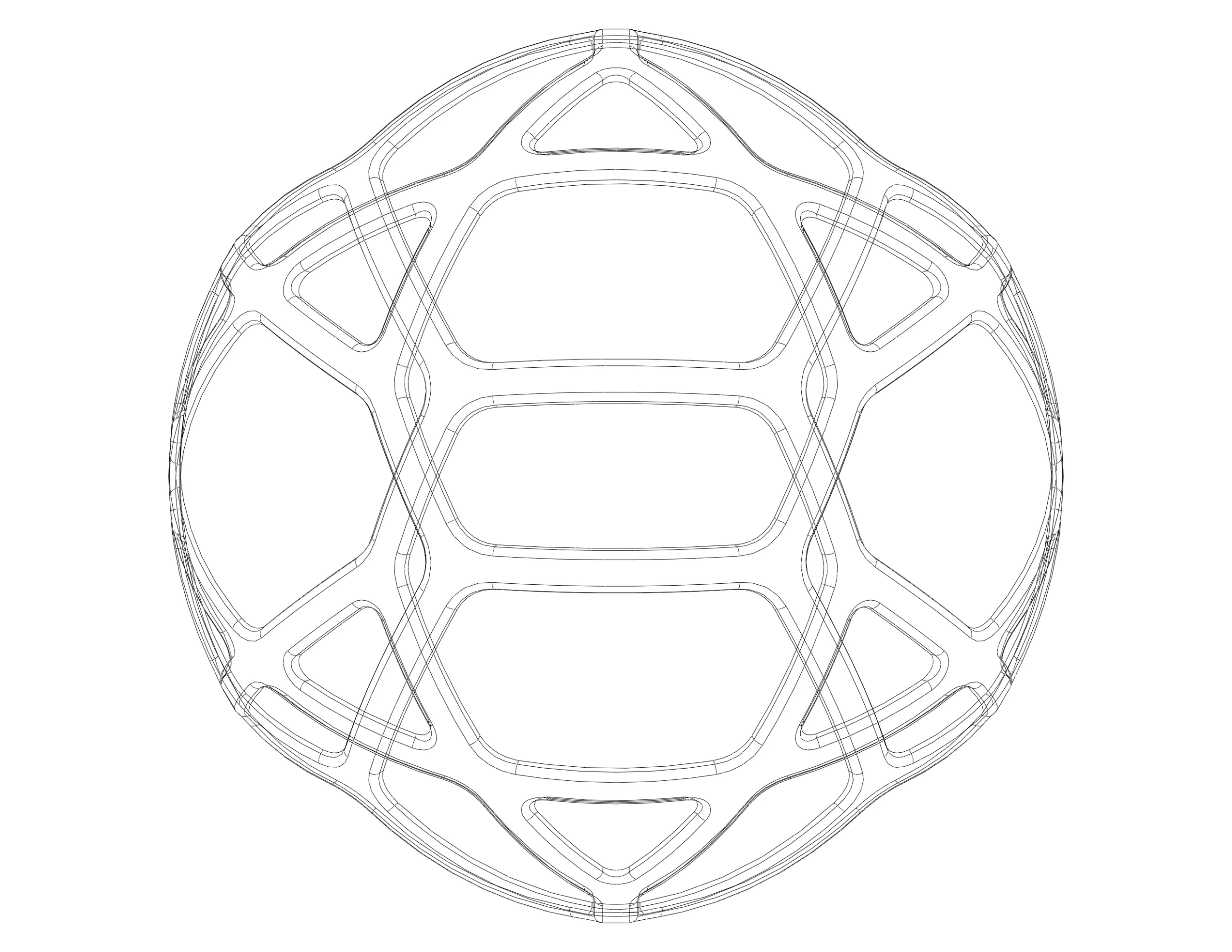 Wireframe Shape Geometric Simple Ball