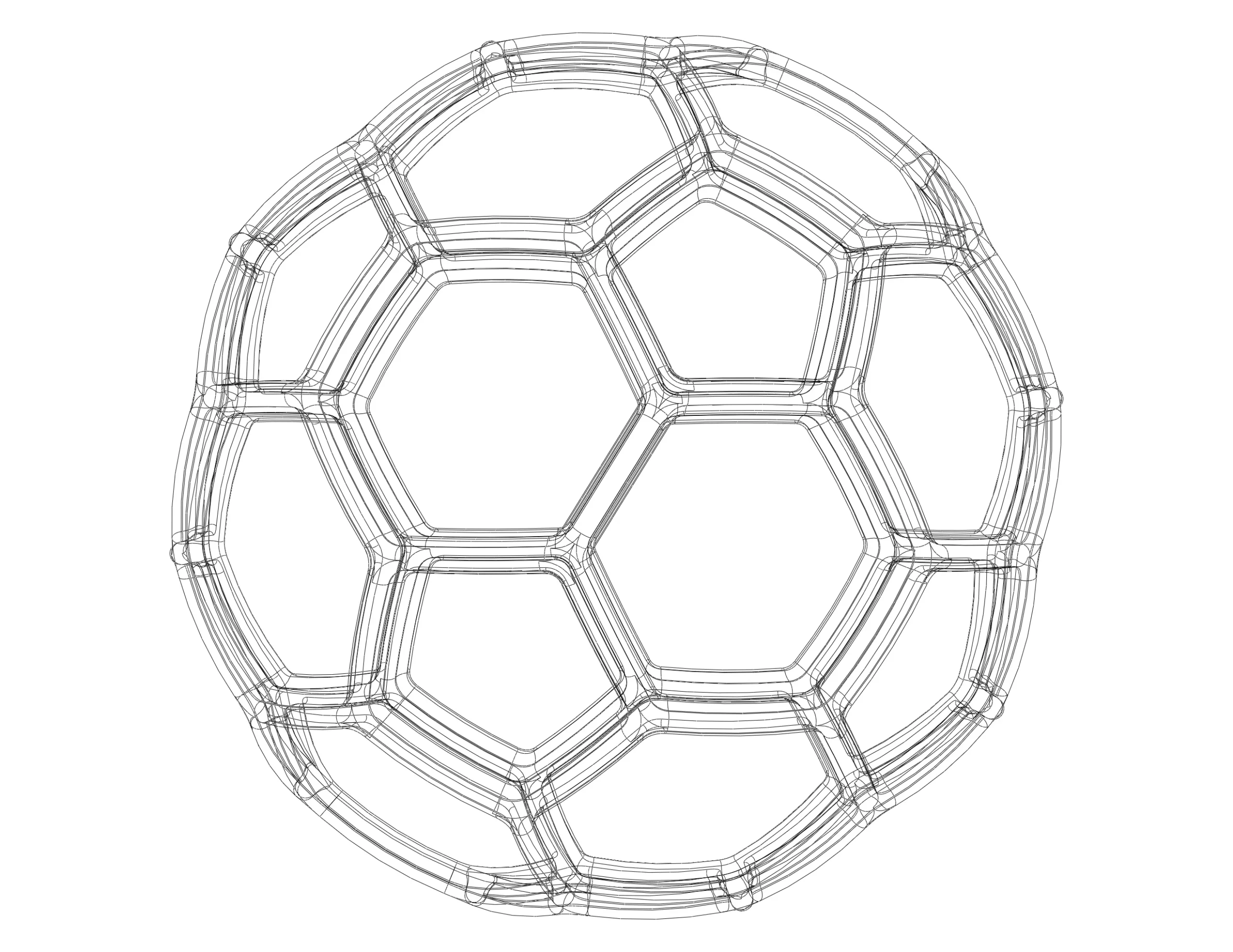 Wireframe Shape Geometric Soccer Ball