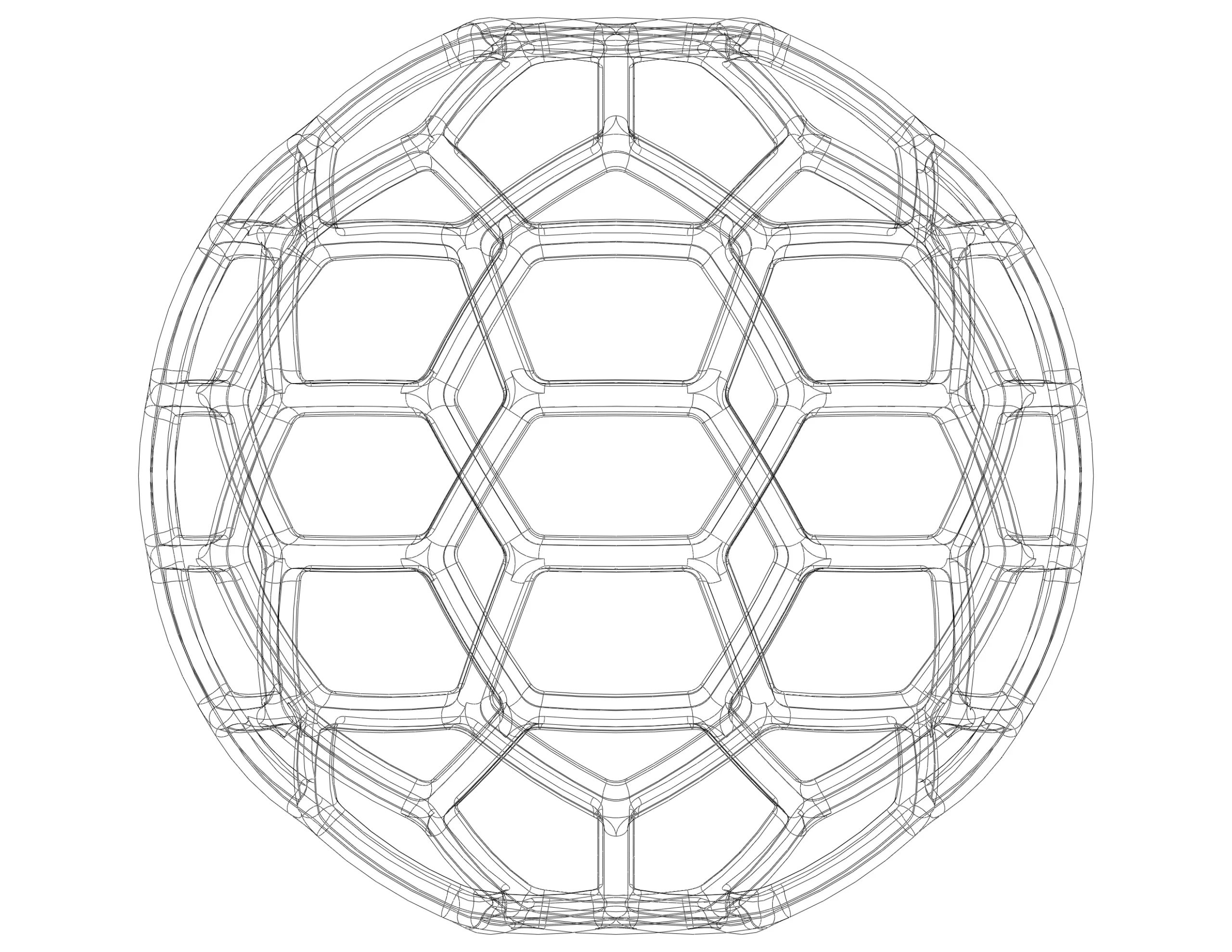 Wireframe Shape Geometric Soccer Ball