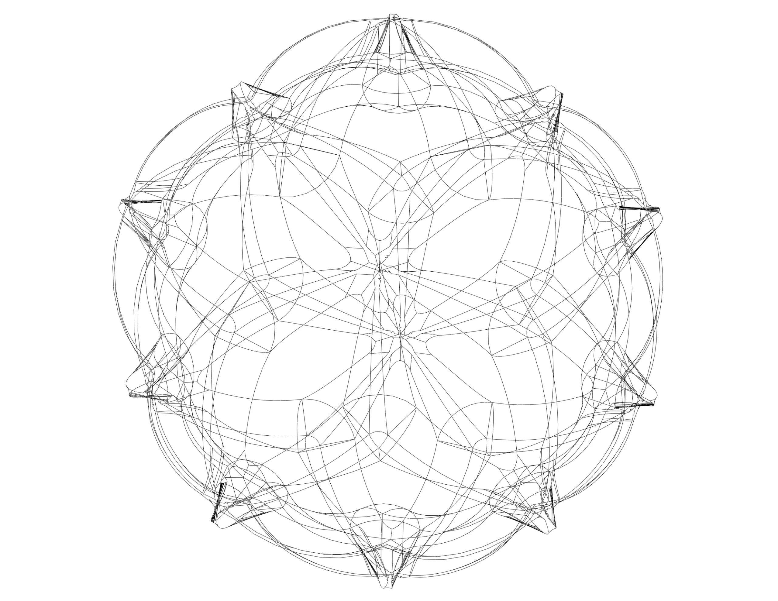 Wireframe Shape Geometric Leaf Ball