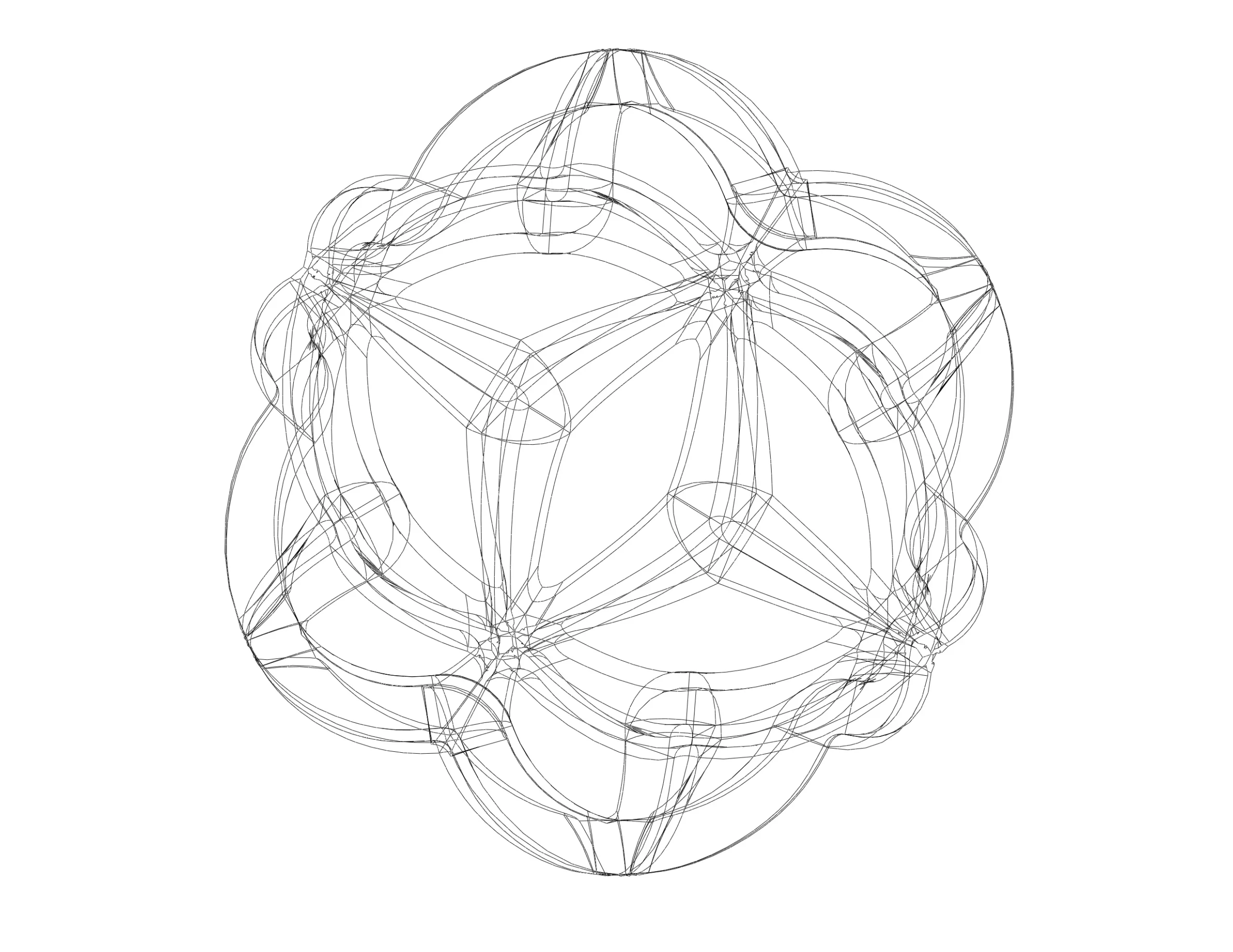 Wireframe Shape Geometric Leaf Ball