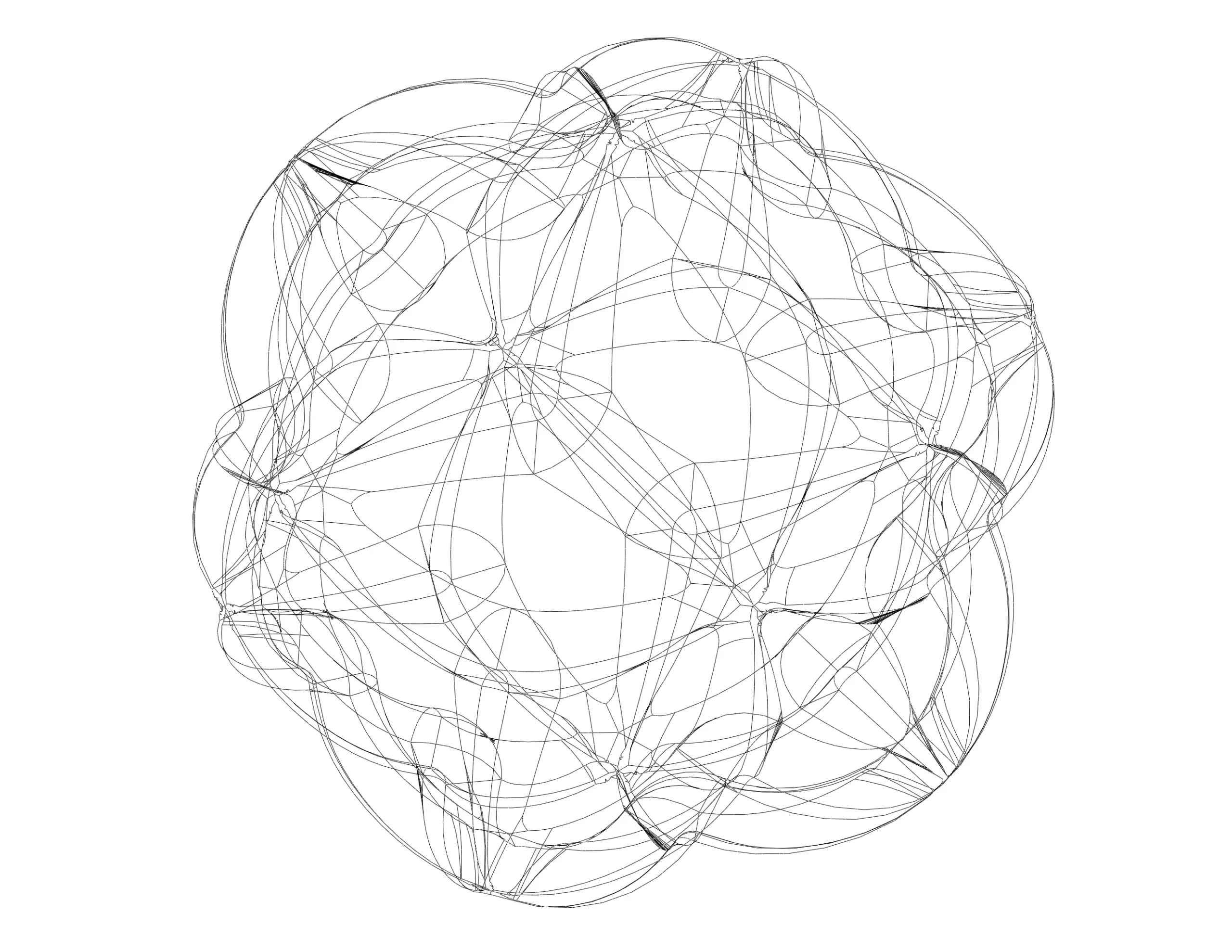 Wireframe Shape Geometric Leaf Ball