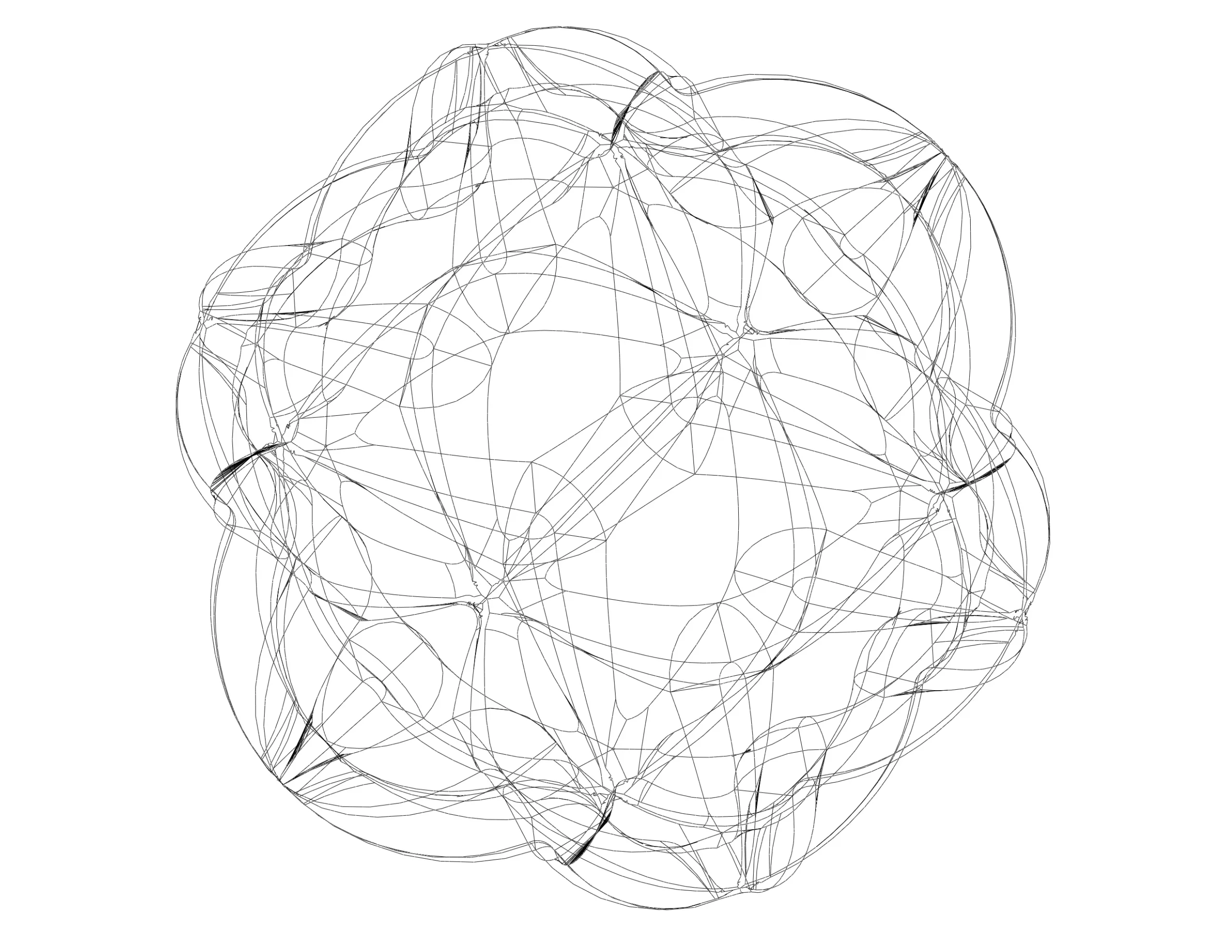 Wireframe Shape Geometric Leaf Ball