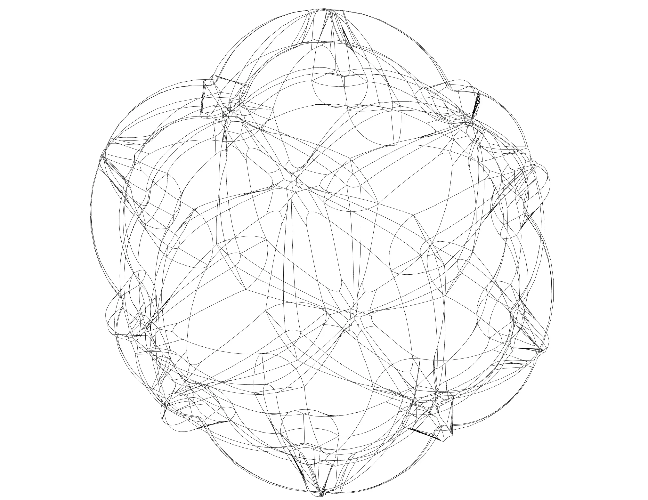 Wireframe Shape Geometric Leaf Ball