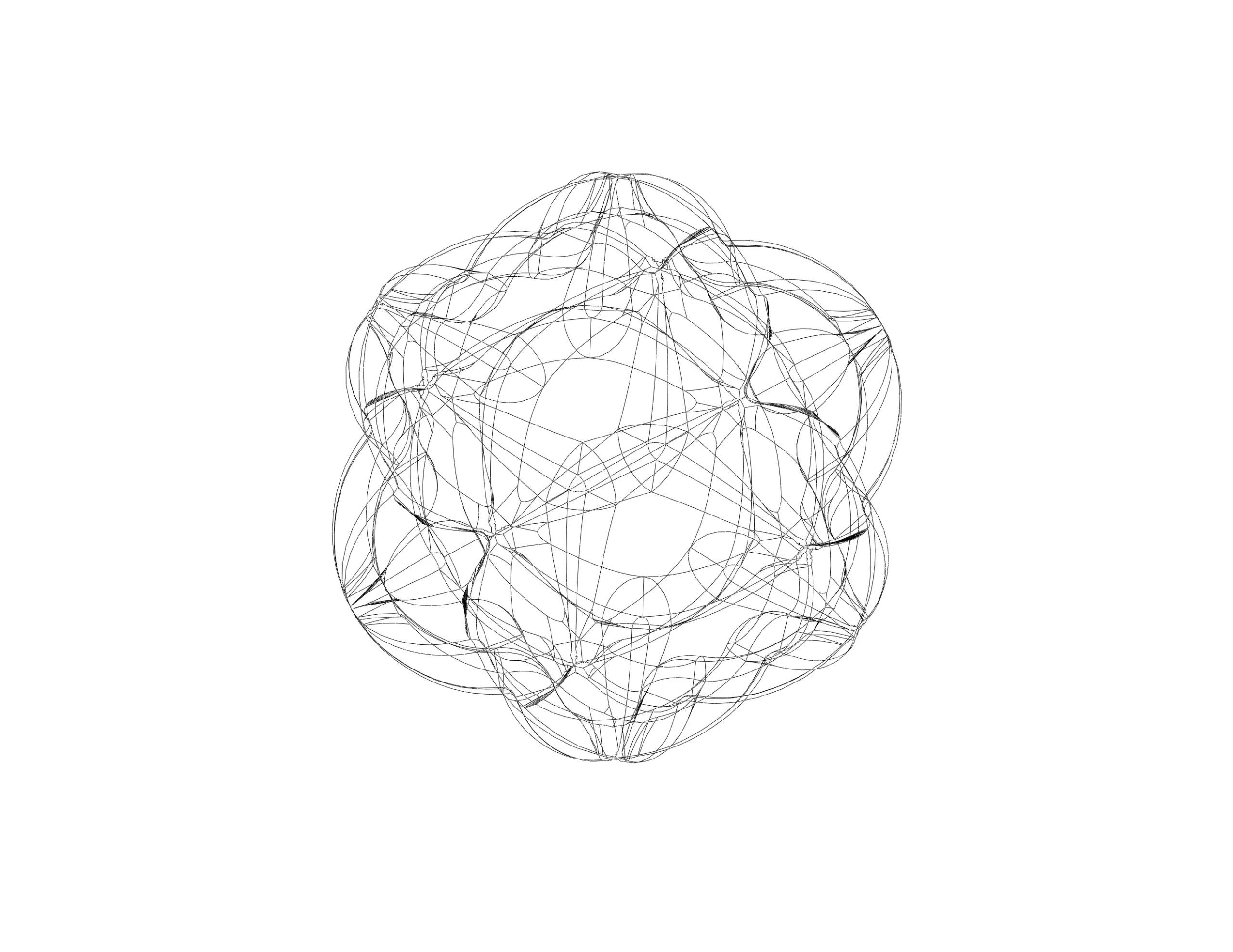 Wireframe Shape Geometric Leaf Ball