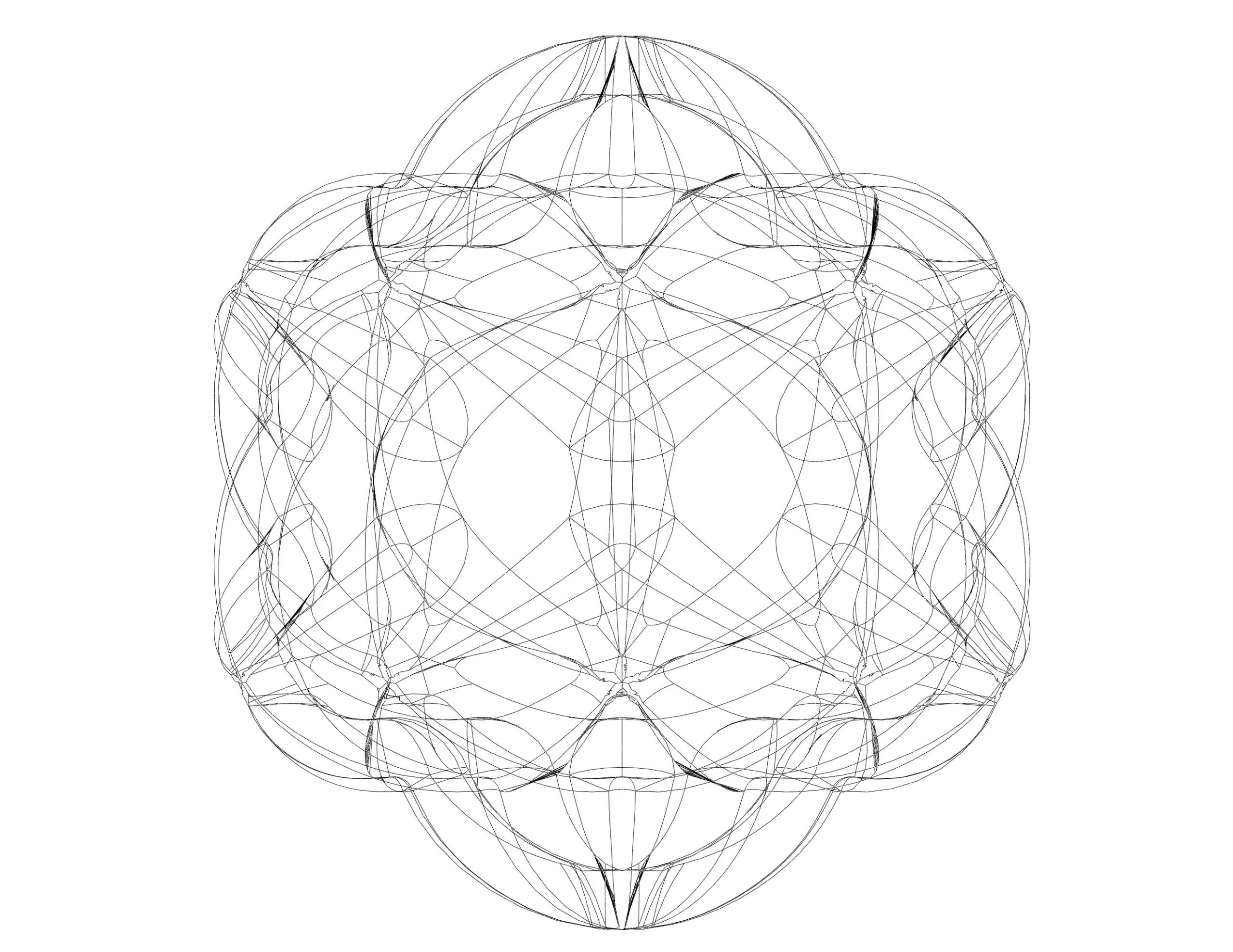 Wireframe Shape Geometric Leaf Ball