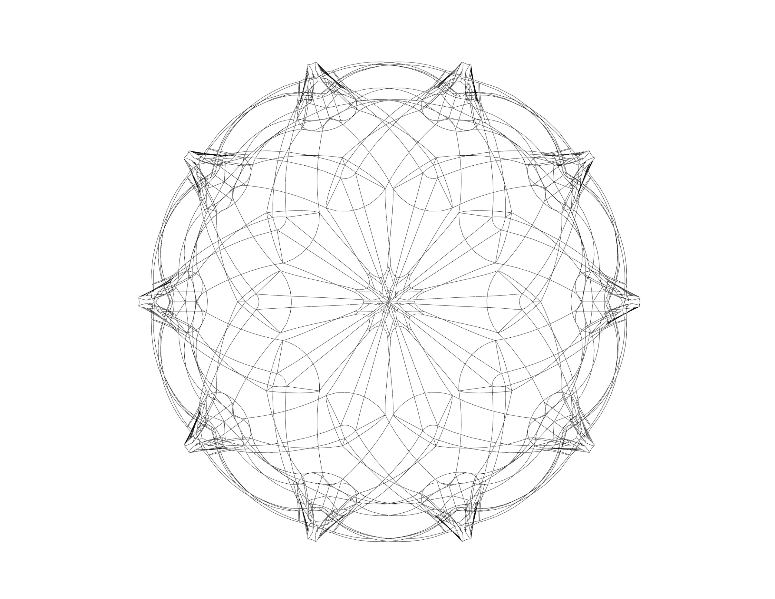 Wireframe Shape Geometric Leaf Ball