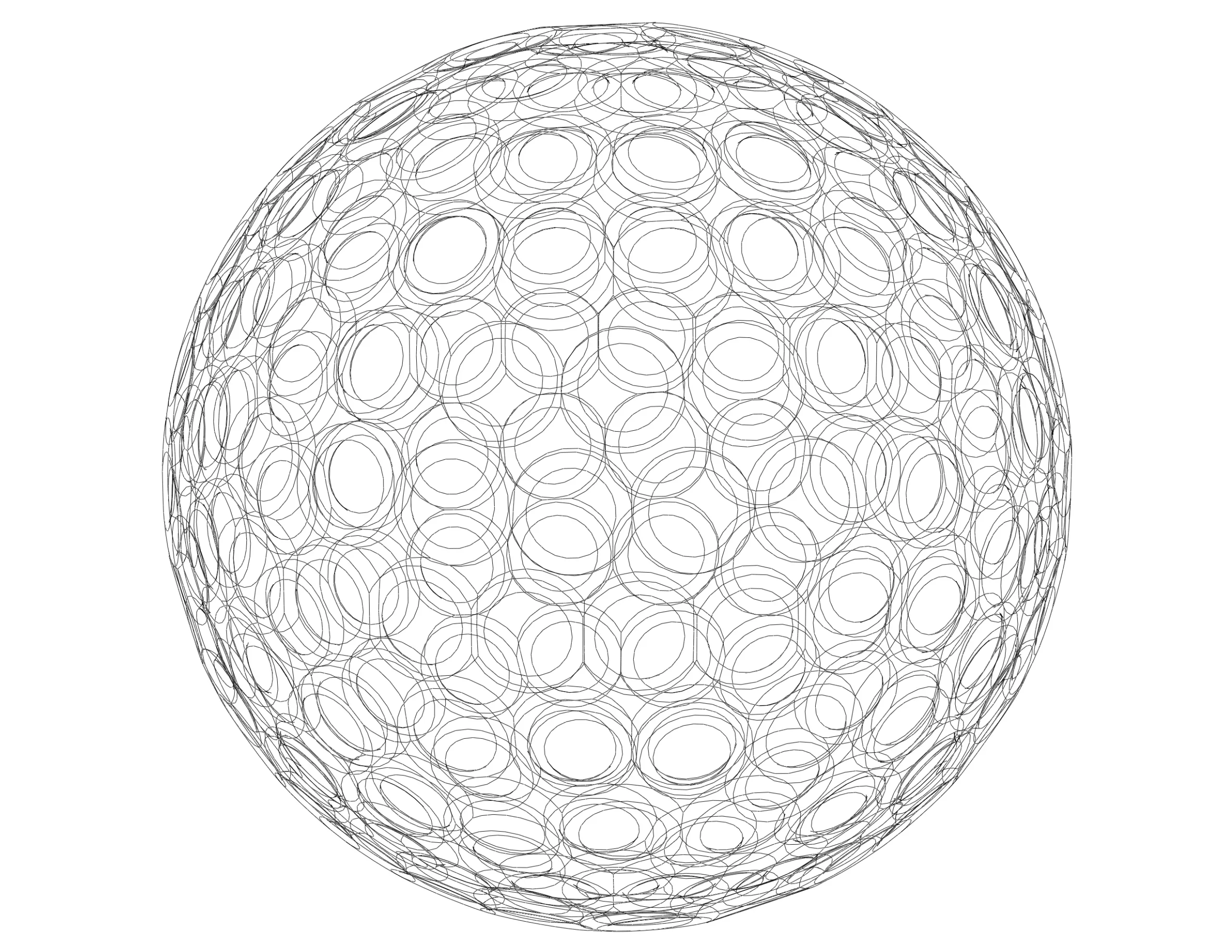 Wireframe Shape Geometric Golf Ball