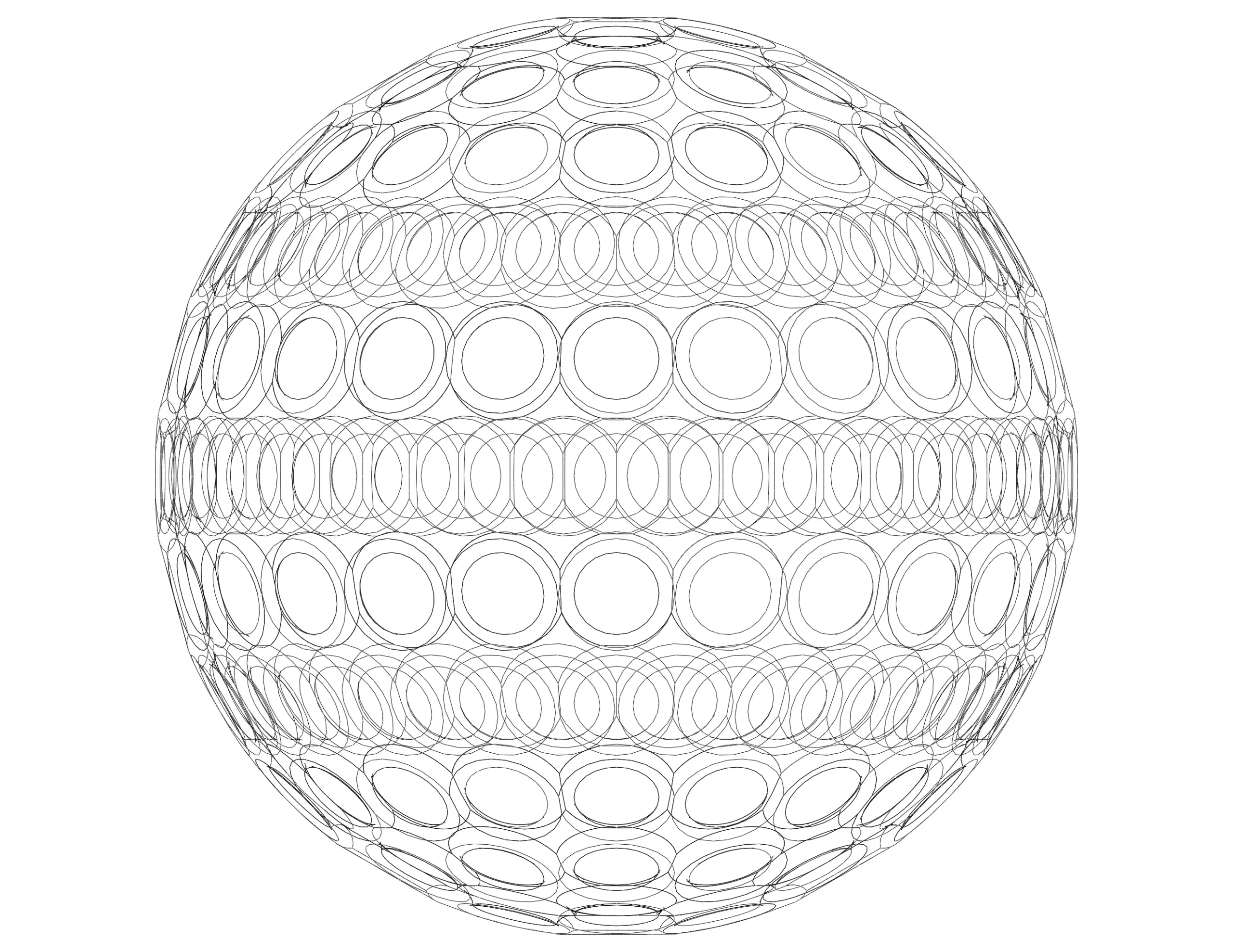 Wireframe Shape Geometric Golf Ball