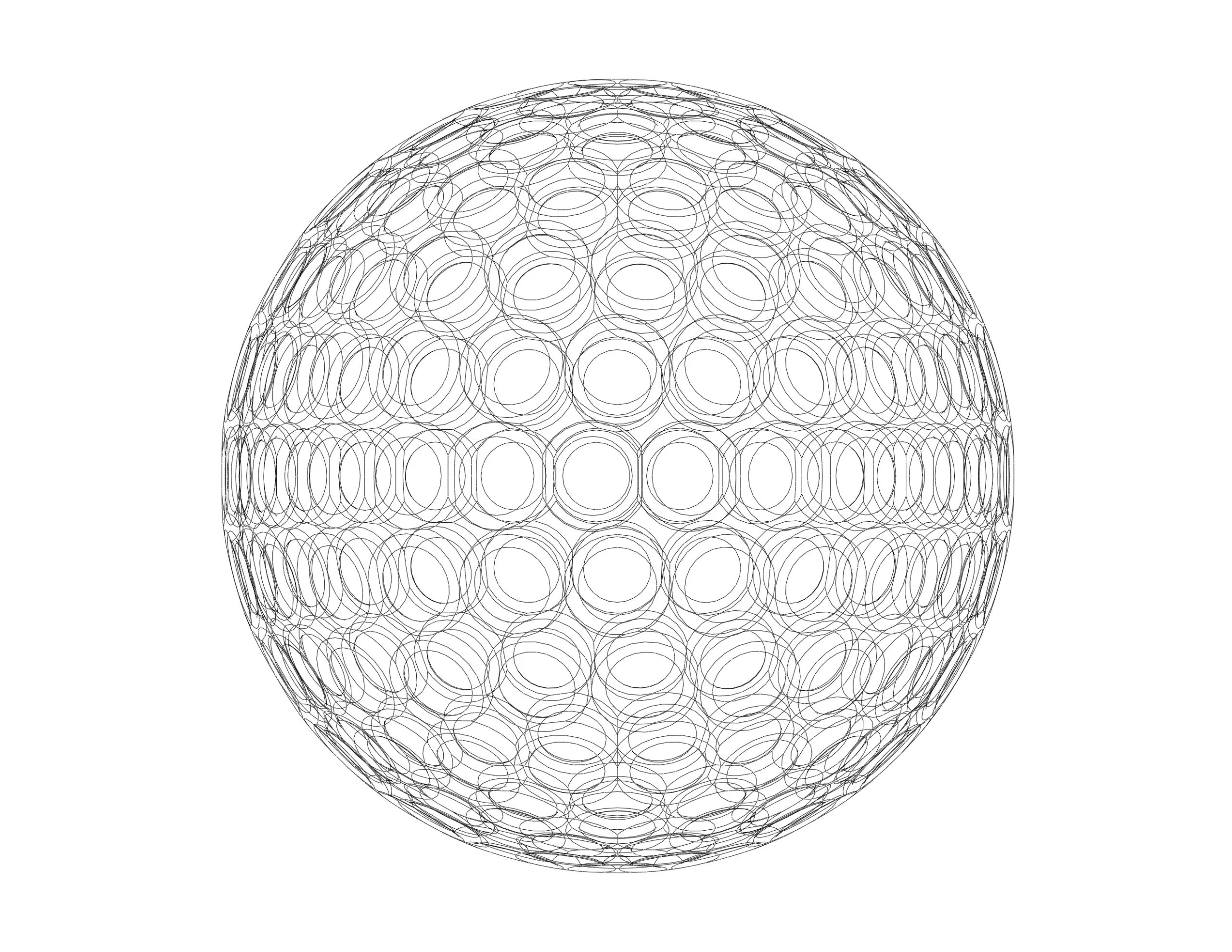 Wireframe Shape Geometric Golf Ball