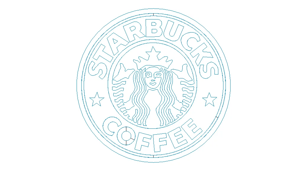 Starbucks Coffee Logo Surface Modeling